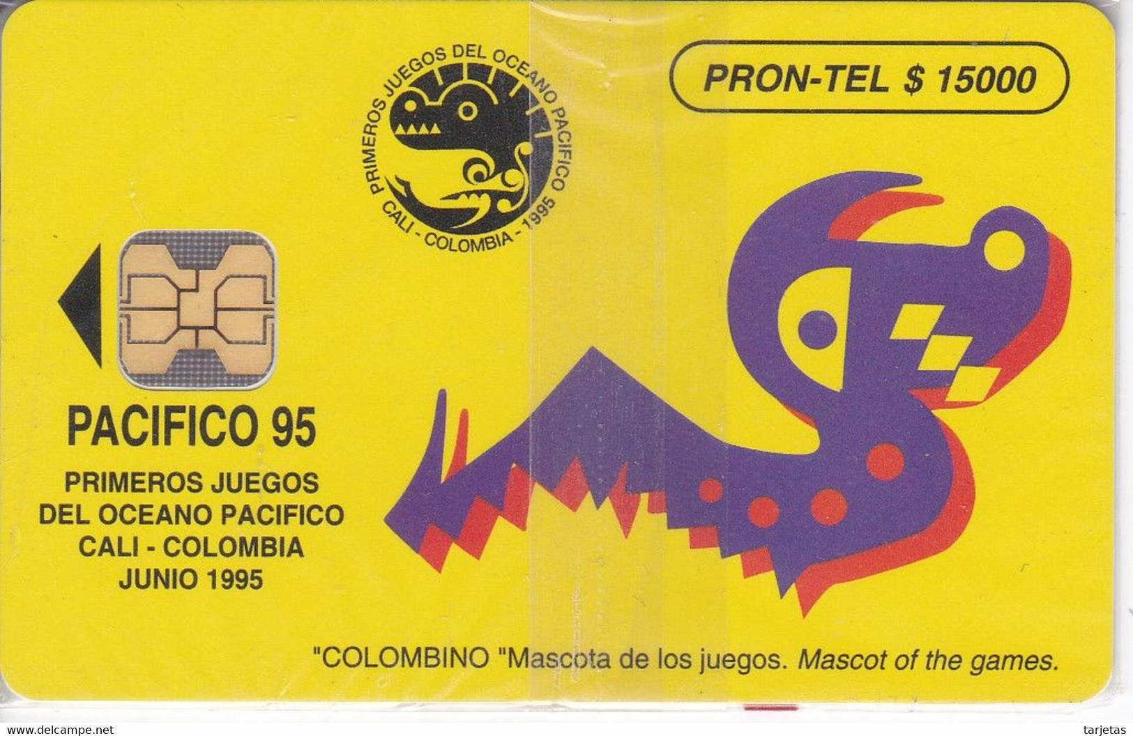 TARJETA DE COLOMBIA DE PRONTEL $15000 CALI PACIFICO 95 TIRADA 10000 NUEVA EN BLISTER - Colombie
