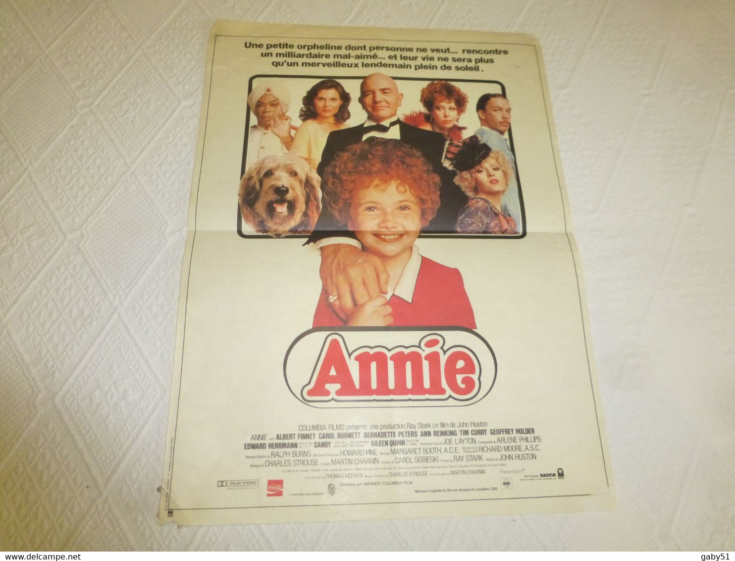 ANNIE, Affiche Originale Du Film,  ; Ref AFF 10 - Affiches