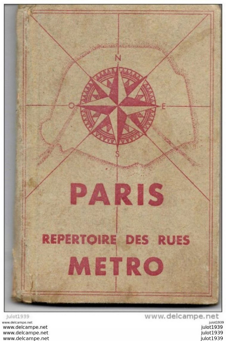 PARIS ..-- Répertoire Des Rues . METRO . Très Ancien . L' Indispensable . Avec Cartes . Voir Scans . 128 Pages Avec Noms - Stations, Underground