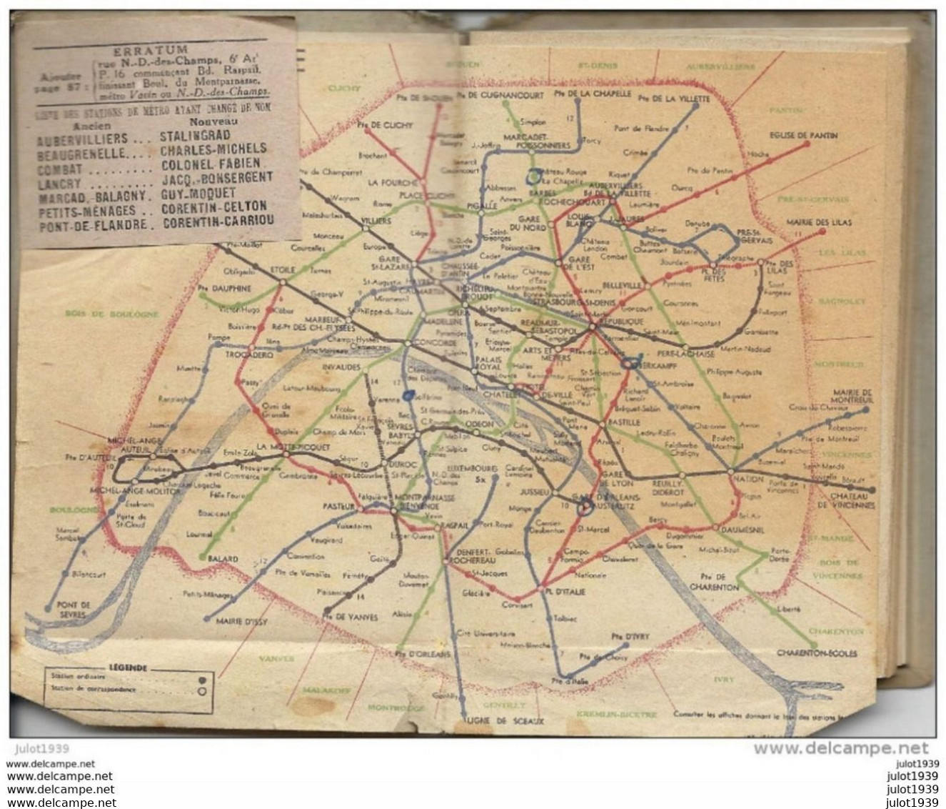 PARIS ..-- Répertoire Des Rues . METRO . Très Ancien . L' Indispensable . Avec Cartes . Voir Scans . 128 Pages Avec Noms - Metro, Stations