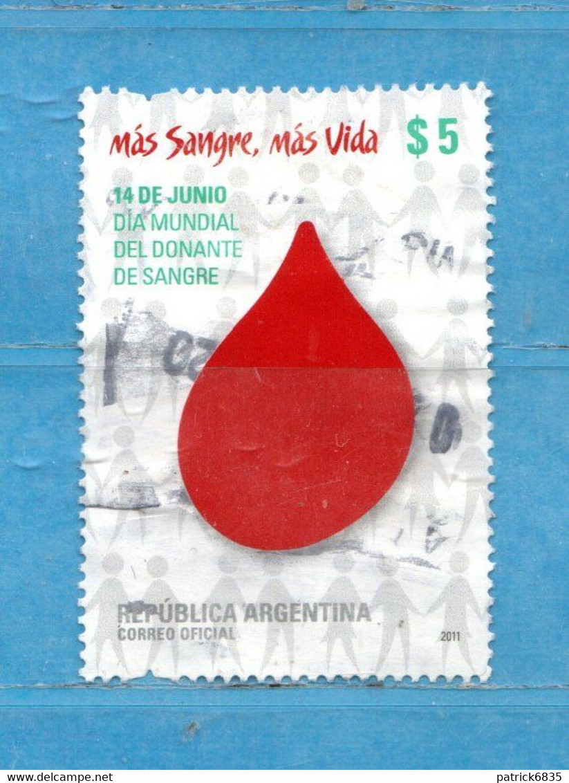 (Us.1) Argentina ° 2011 - Donante De Sangre.  Oblitérer. - Oblitérés