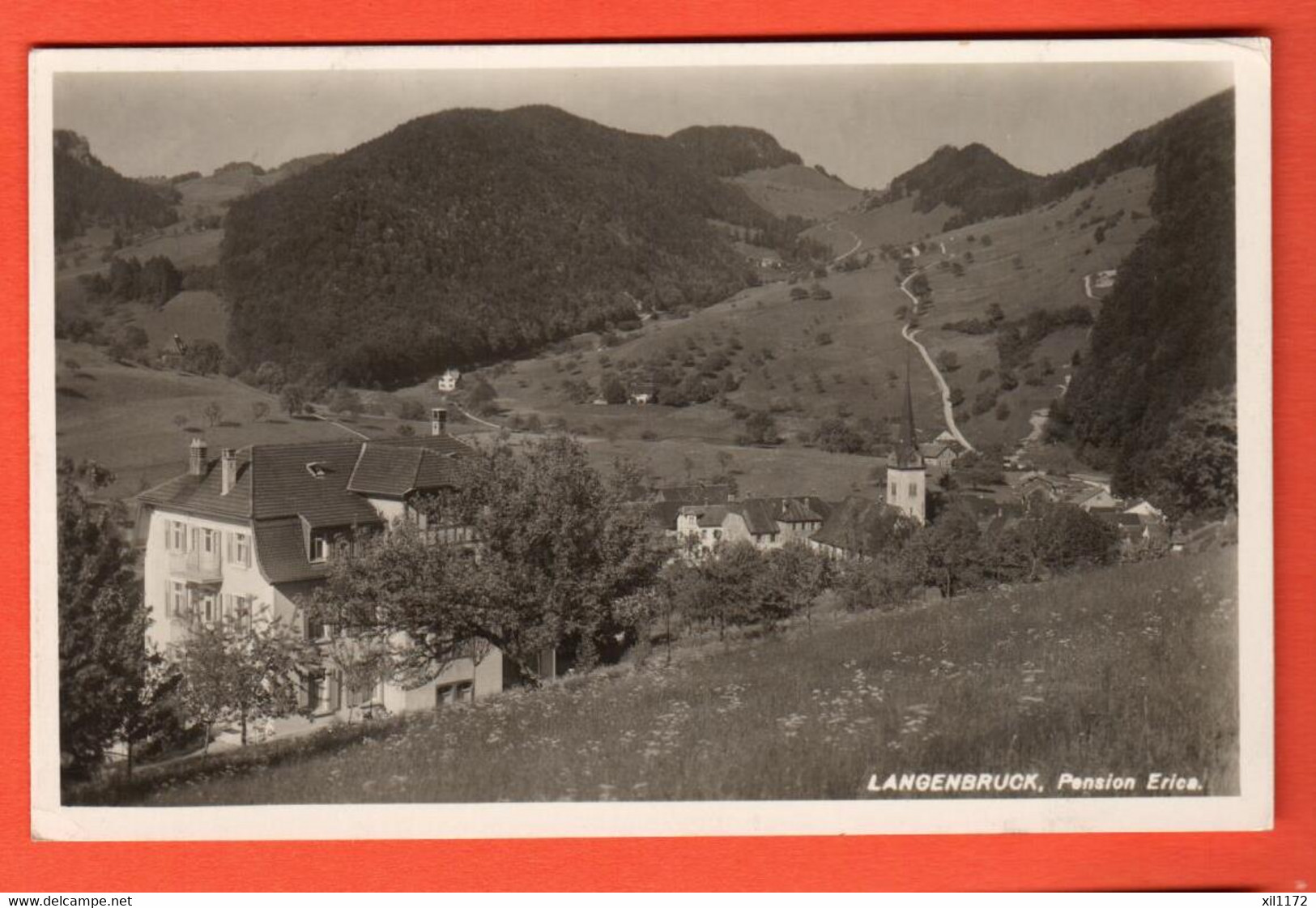 ZSE-29  Langenbruck  Bezirk Waldenburg. Pension Erica.  Gelaufen 1938 Nach Mulhouse - Langenbruck