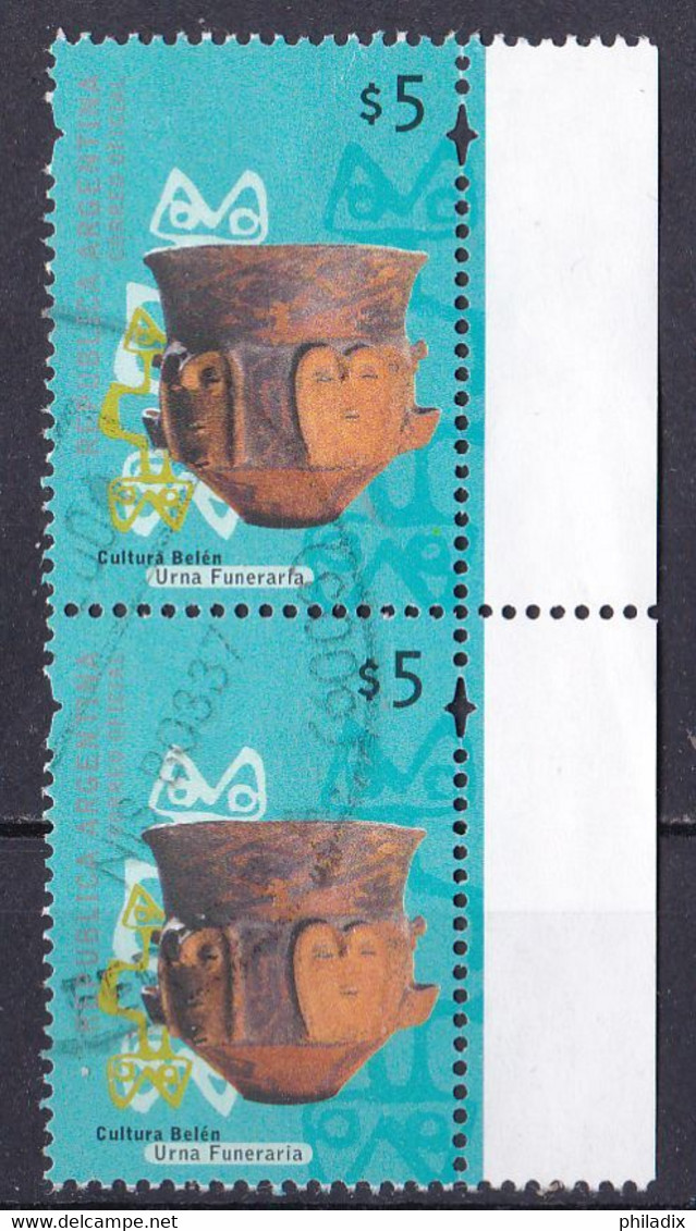 Argentinien Marke Von 2000 O/used (senkrechtes Paar) (A1-40) - Used Stamps