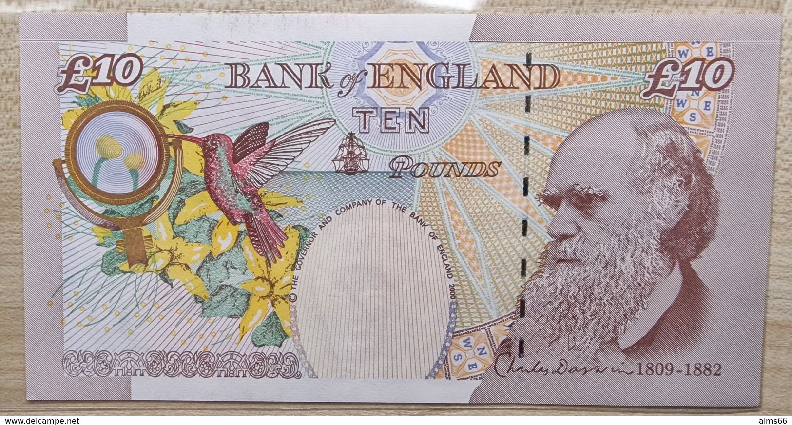 UK Great Britain 10 Pounds 2000 UNC  P- 389d (Bank Of England) - 10 Pounds