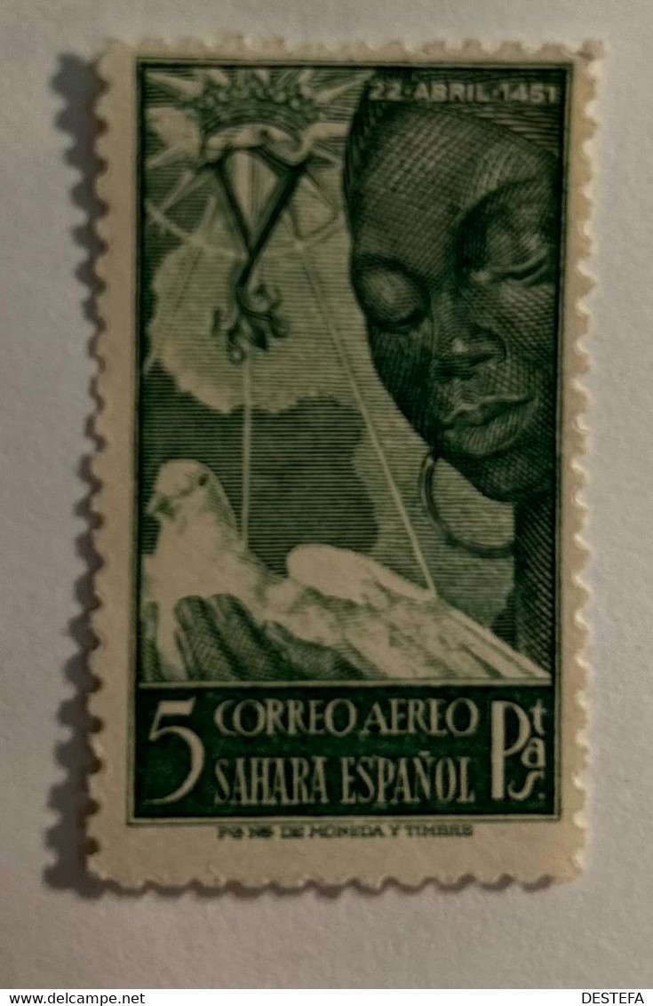 1951.- SAHARA ESPAÑOL. V Centenario Isabel La Católica. Edifil Nº 87. Nuevo Sin Fijasellos ** - Sahara Español