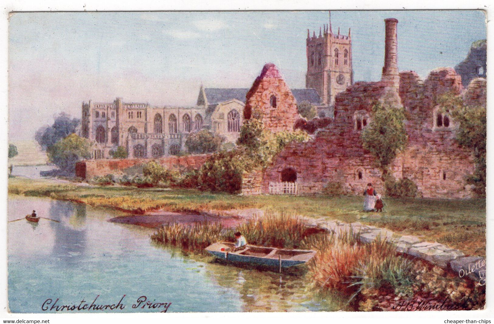 CHRISTCHURCH PRIORY - H.B. Wimbush - Tuck Oilette 7504 - Bournemouth (fino Al 1972)