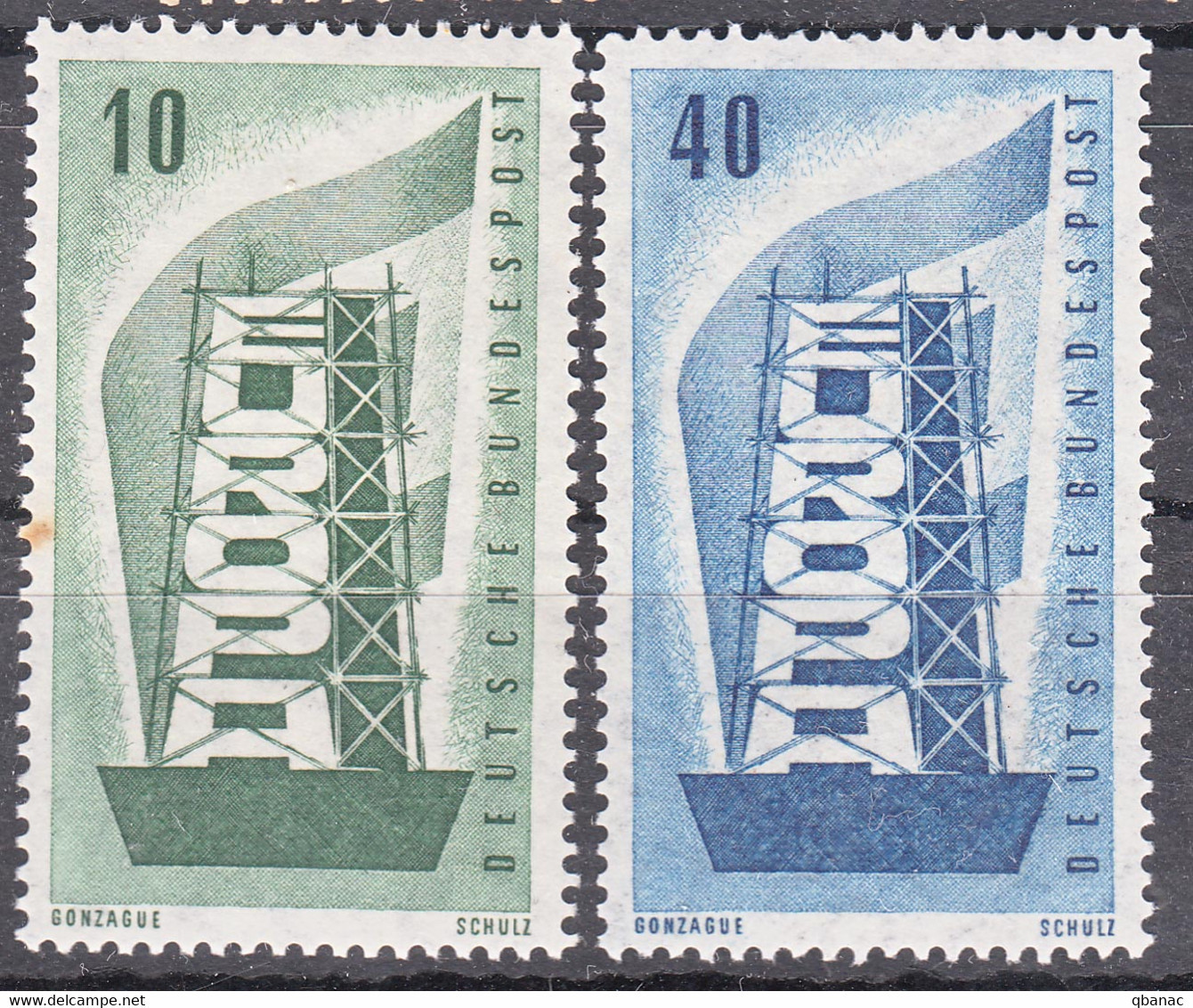 Germany 1956 Europa CEPT Mi#241-242 Mint Never Hinged, Spot - 1956
