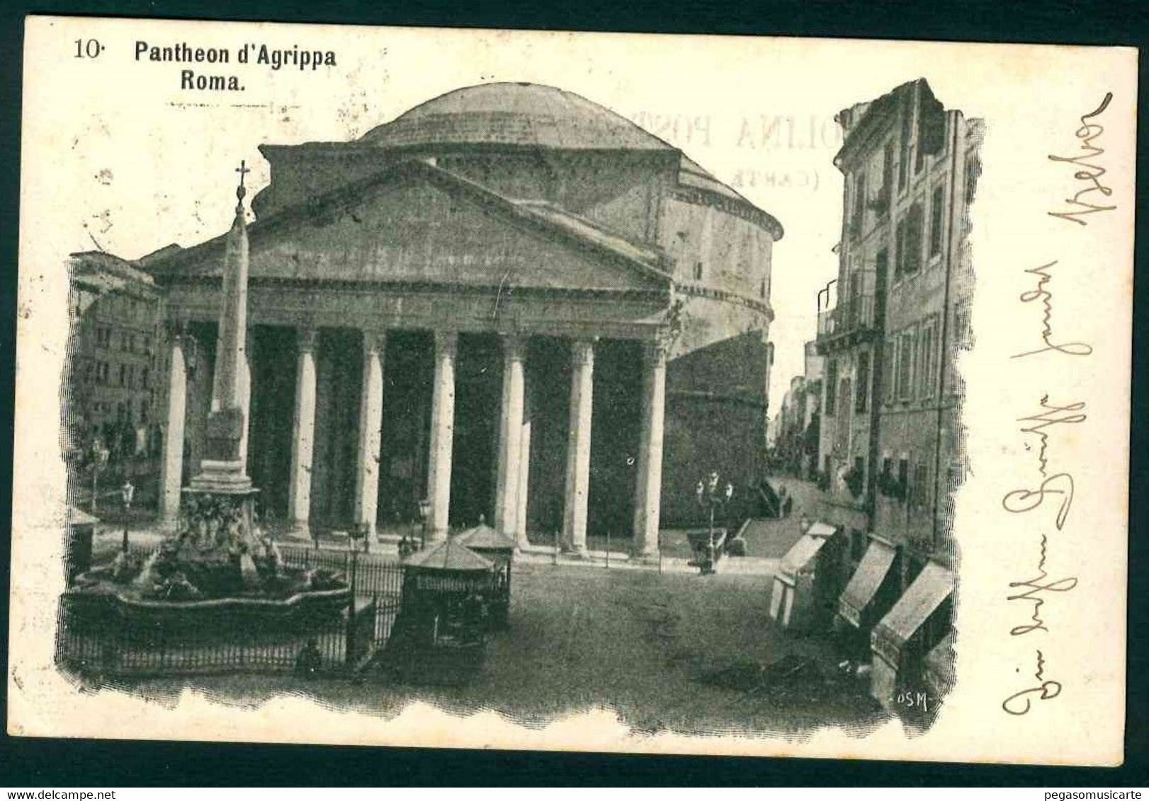 CLE194 - ROMA PANTHEON D'AGRIPPA 1901 Storia Postale - Pantheon