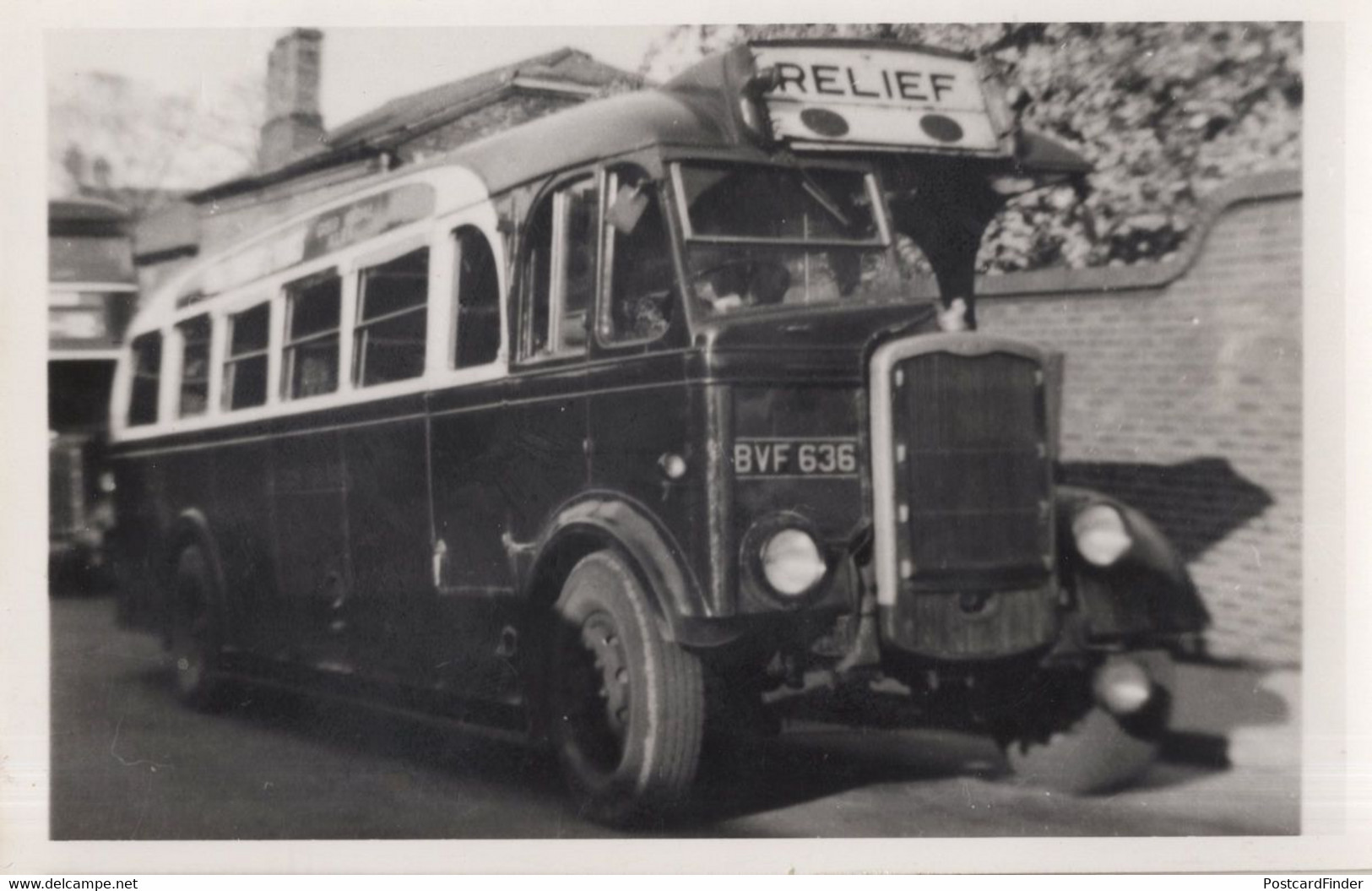 Eastern Counties PB Postcard Photo Bristol 1954 Relief Bus - Weston-Super-Mare