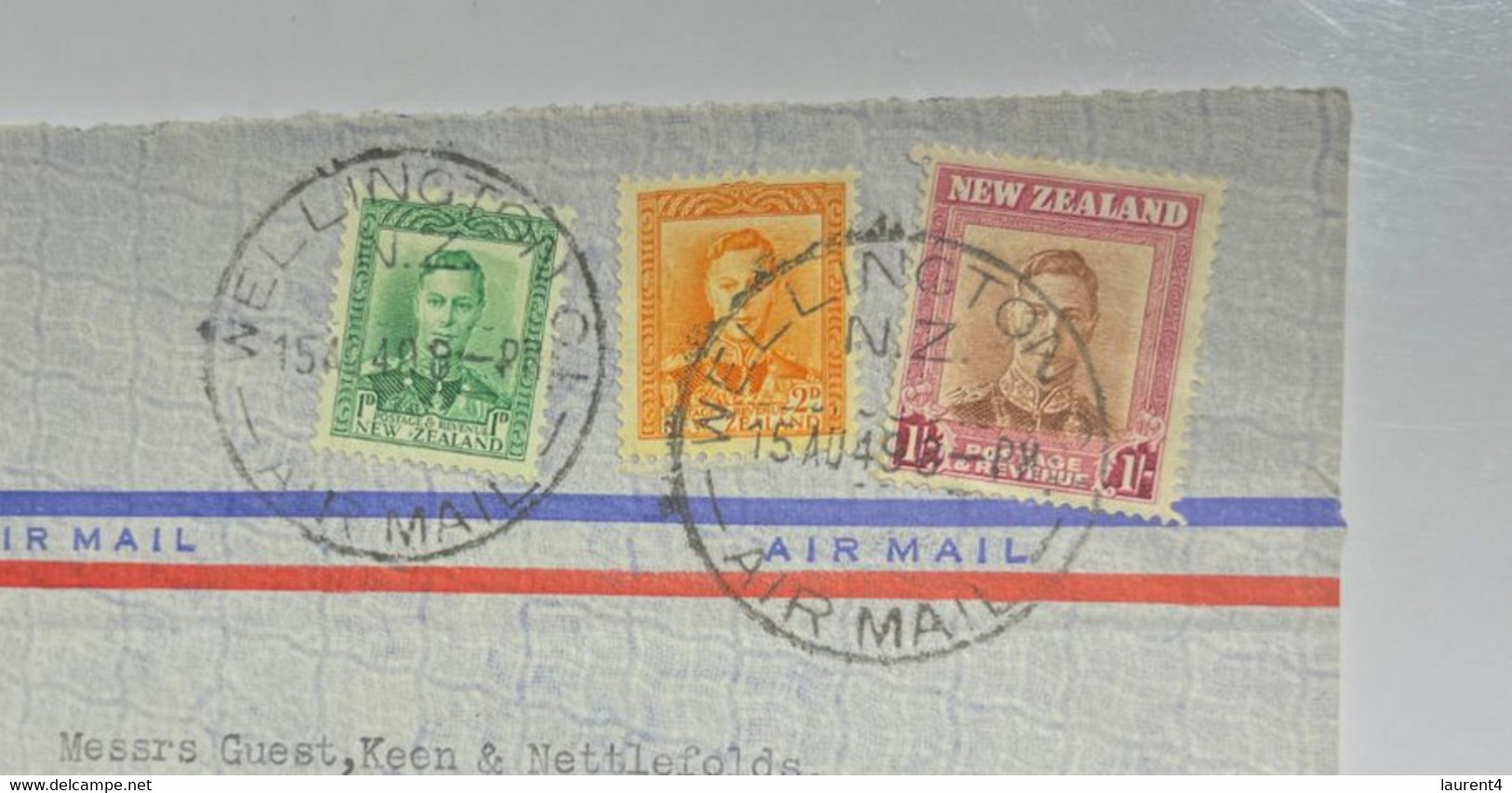 (3 L 49) New Zealand (cover Posted To England)  - 1949 - Covers & Documents