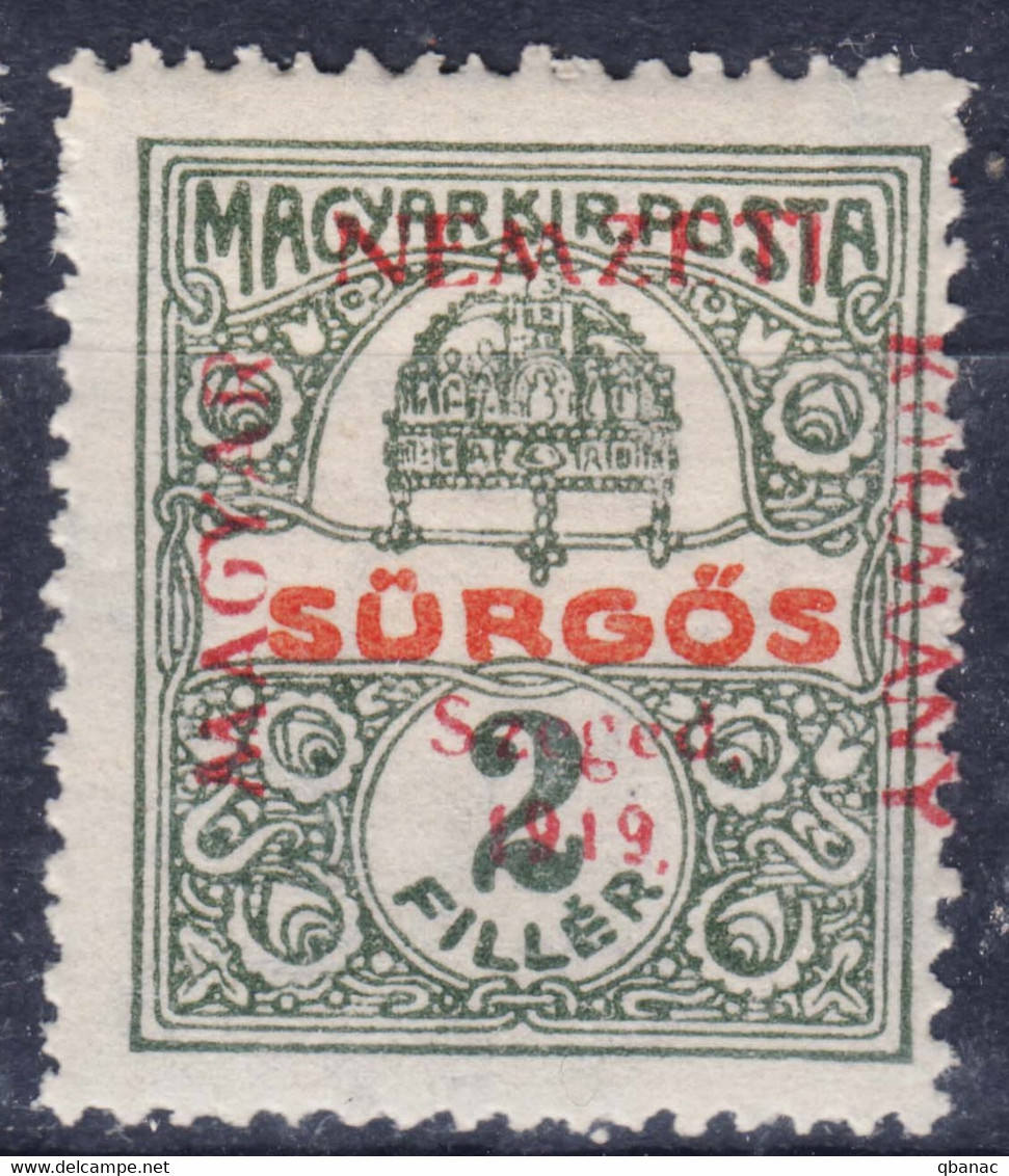 Hungary Szegedin Szeged 1919 Mi#2 Mint Hinged - Szeged