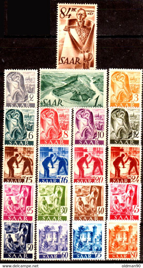 Sarre-155- Original Values Issued In 1947 (+) LH - Quality In Your Opinion. - Sonstige & Ohne Zuordnung