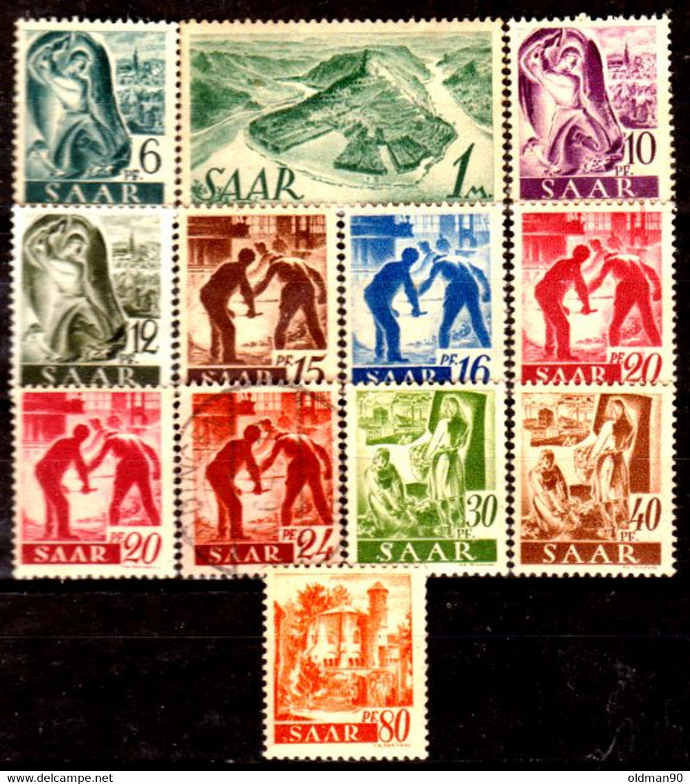 Sarre-156- Original Values Issued In 1947 (++/+/o) MNH/LH/o - Quality In Your Opinion. - Sonstige & Ohne Zuordnung