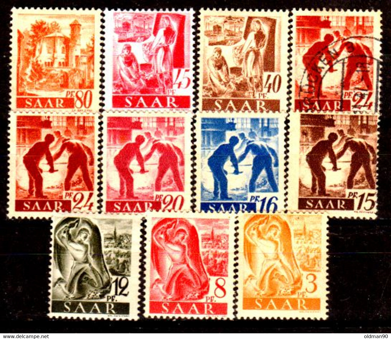 Sarre-157- Original Values Issued In 1947 (++/+/o) MNH/LH/o - Quality In Your Opinion. - Autres & Non Classés