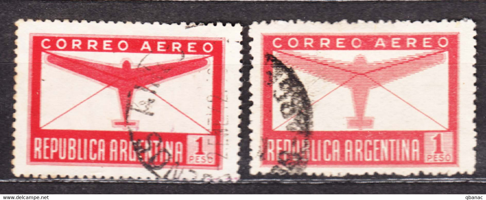 Argentina 1940/1945 Airmail Mi#458,519 Used - Oblitérés