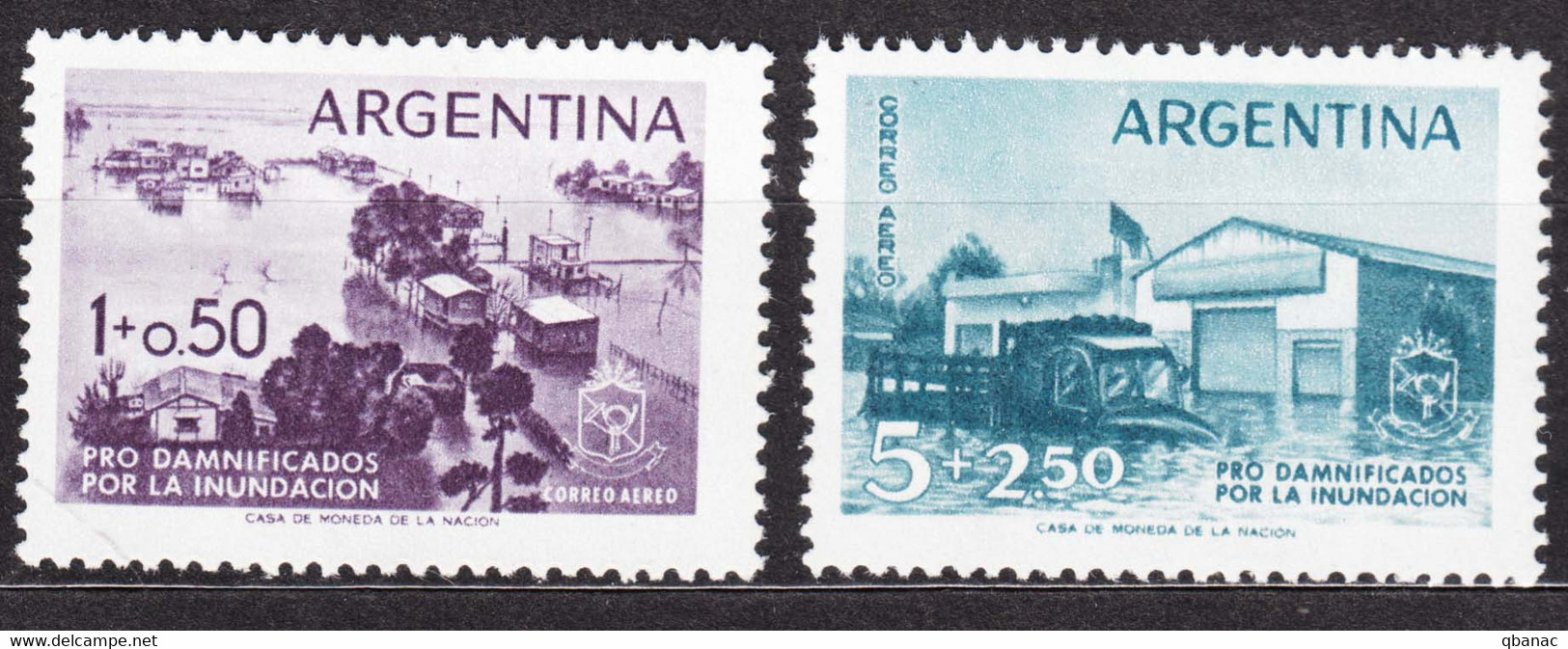 Argentina 1958 Airmail Mi#687,688 Mint Hinged - Neufs