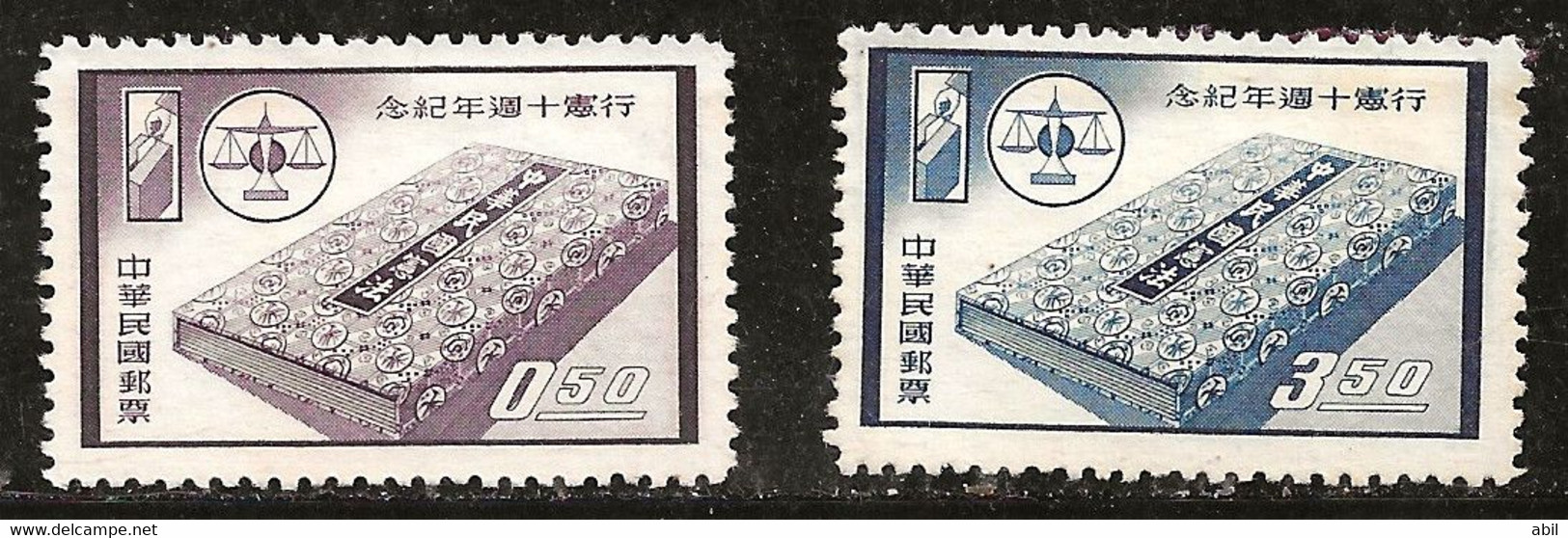 Taiwan 1958 N°Y.T. :  280 Et 283 ** - Neufs