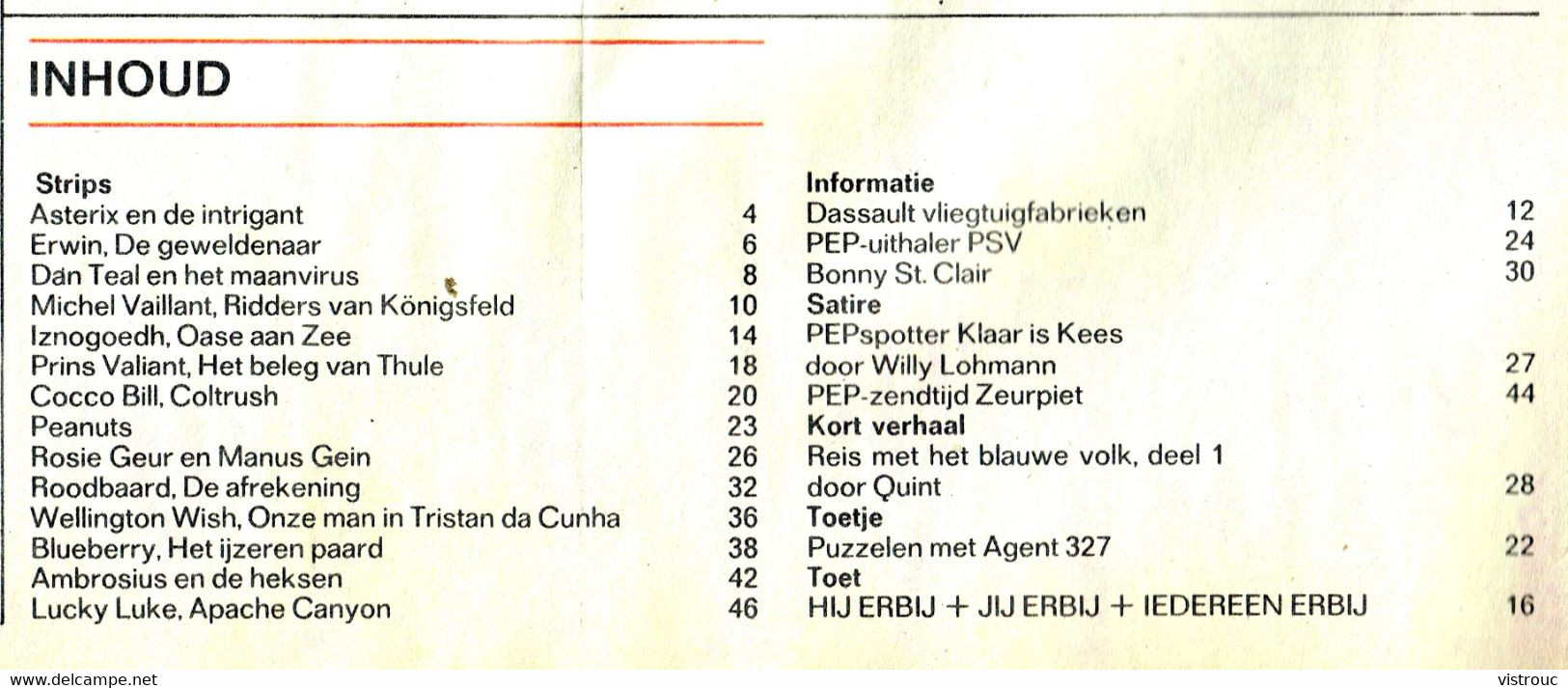 1971 - PEP - N° 10  - Weekblad - Inhoud: Scan 2 Zien. - Pep