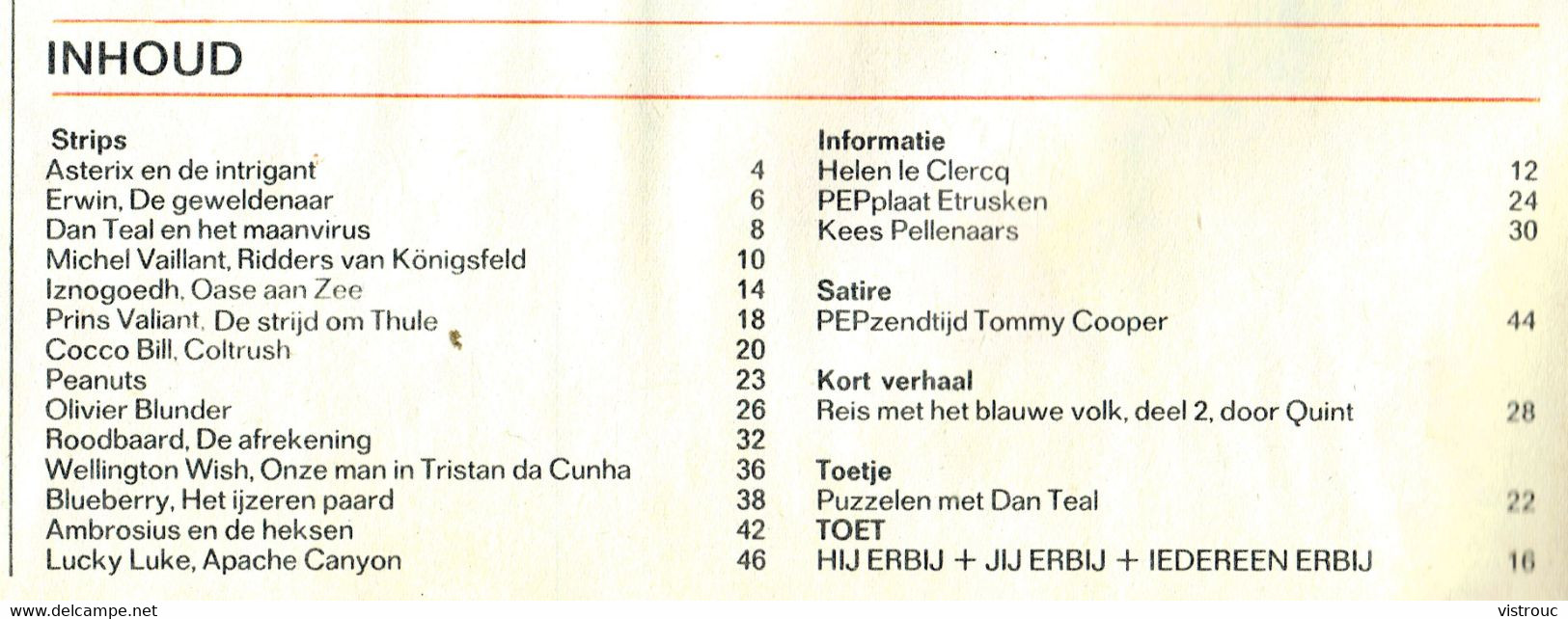 1971 - PEP - N° 11  - Weekblad - Inhoud: Scan 2 Zien. - Pep