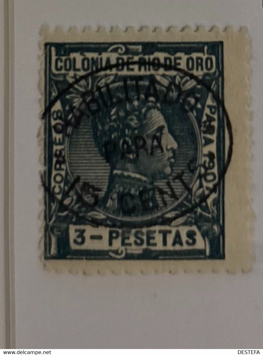 1911-1913. Alfonso XIII Habilitados. * Nuevo Con Fijasellos. EDIFIL Nº 63 - Rio De Oro