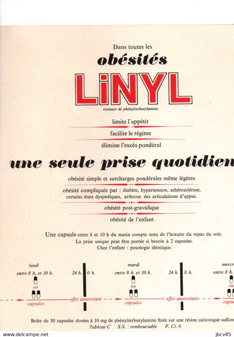 Planche Poster Publicité Obesités LINYL "toilette De Saison" - Targhe Di Cartone