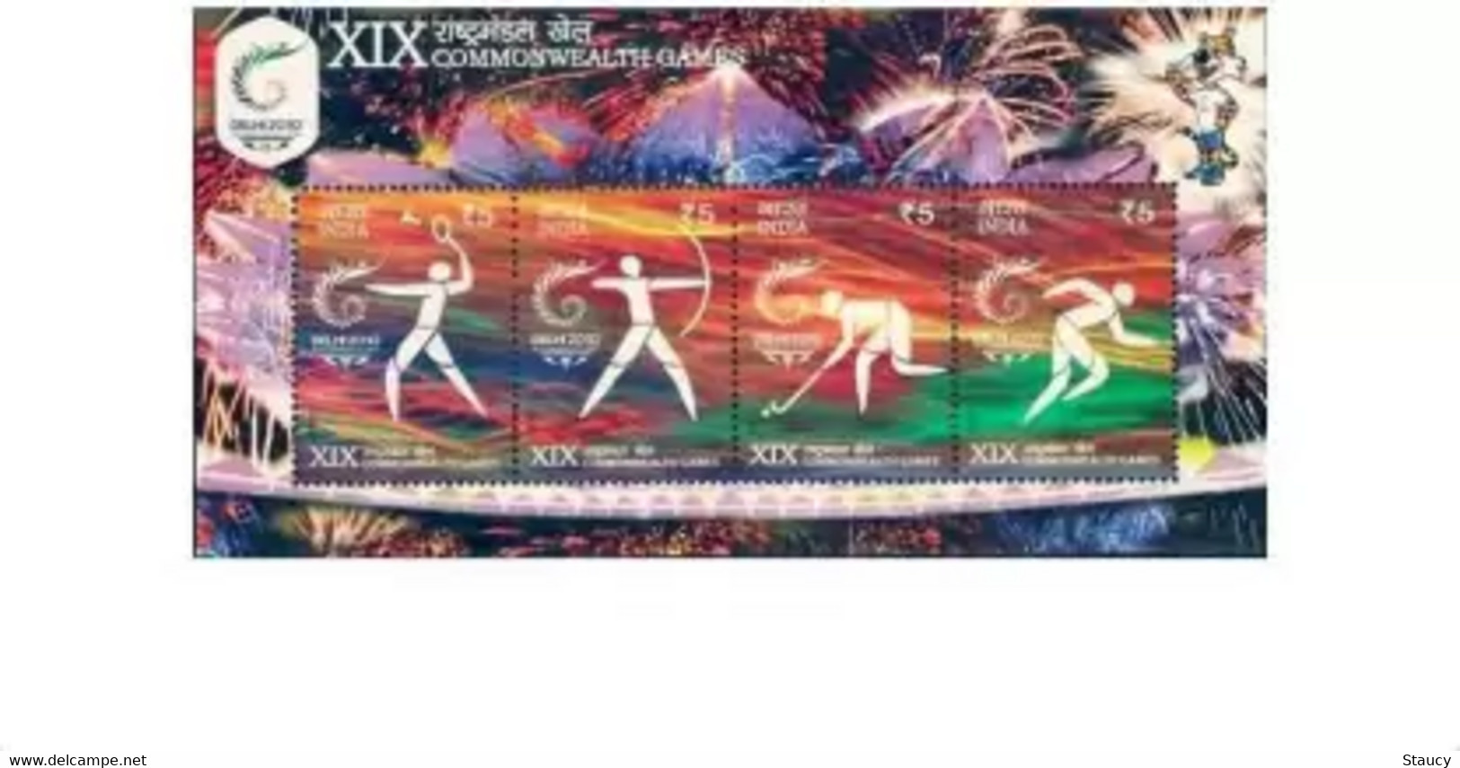 India 2010 Commonwealth Games Sports Archery Hockey Badminton Miniature Sheet MS MNH, P.O Fresh & Fine - Other & Unclassified