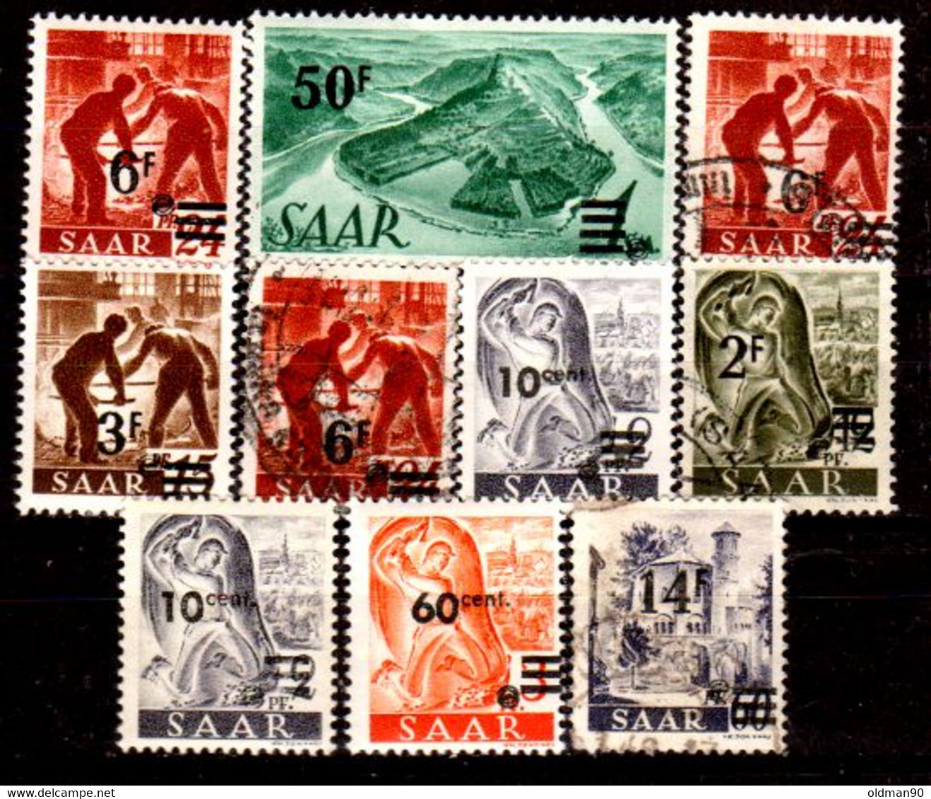Sarre-161- Original Values Issued In 1947 (++/+/o) MNH/LH/o - Quality In Your Opinion. - Other & Unclassified