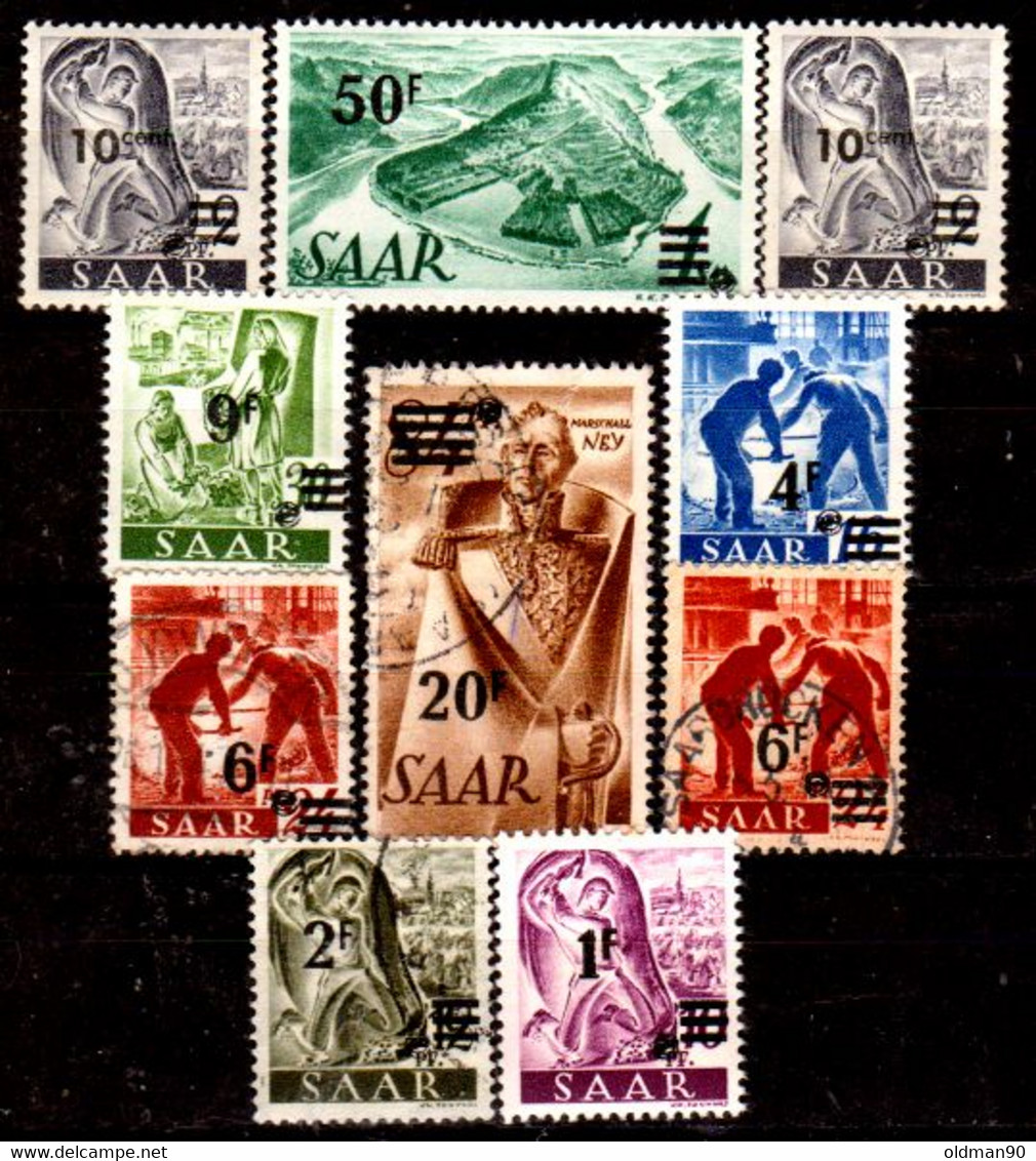 Sarre-162- Original Values Issued In 1947 (++/+/o) MNH/LH/o - Quality In Your Opinion. - Andere & Zonder Classificatie