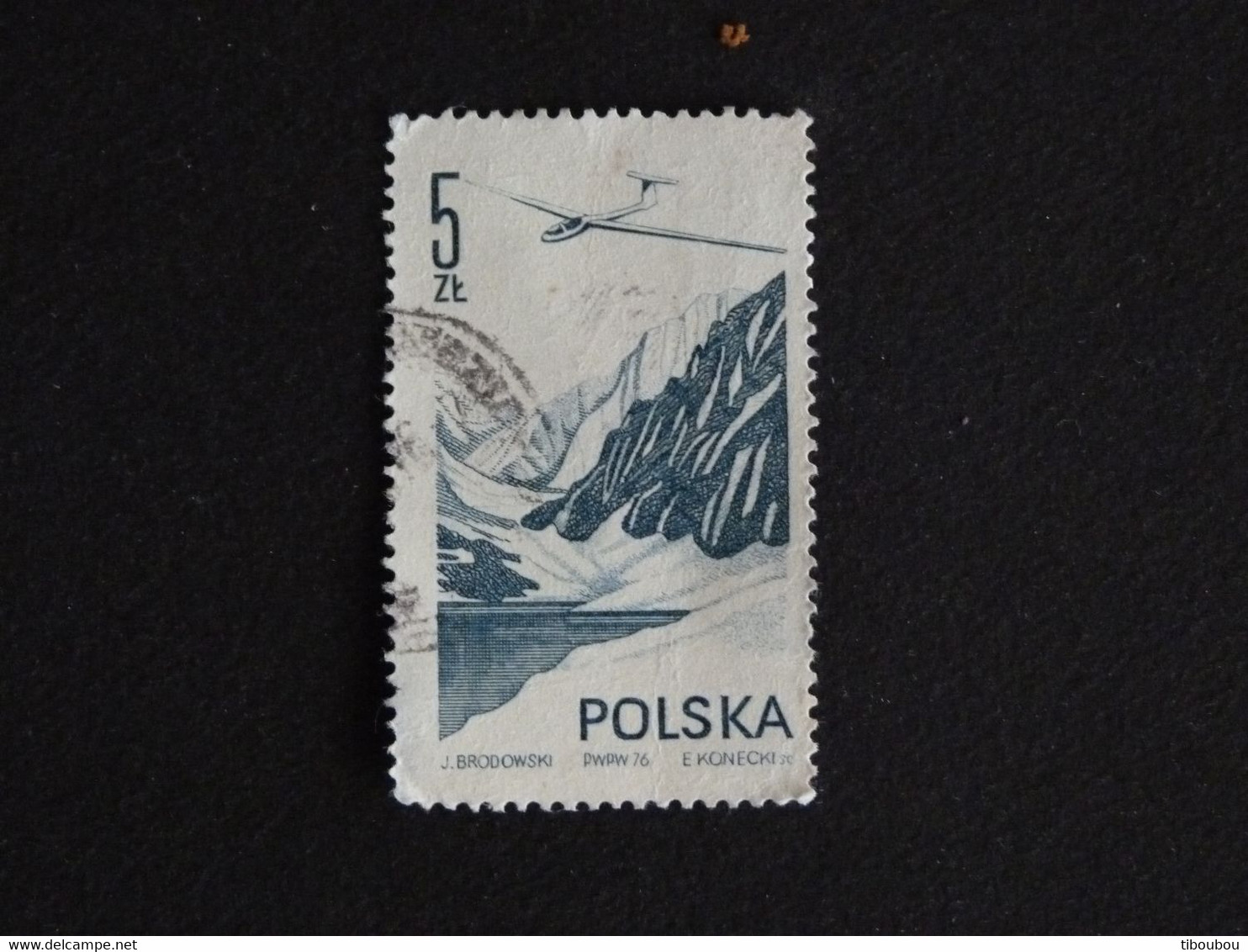 POLOGNE POLSKA POLEN POLAND YT PA 55 OBLITERE - PLANEUR JANTAR - Used Stamps