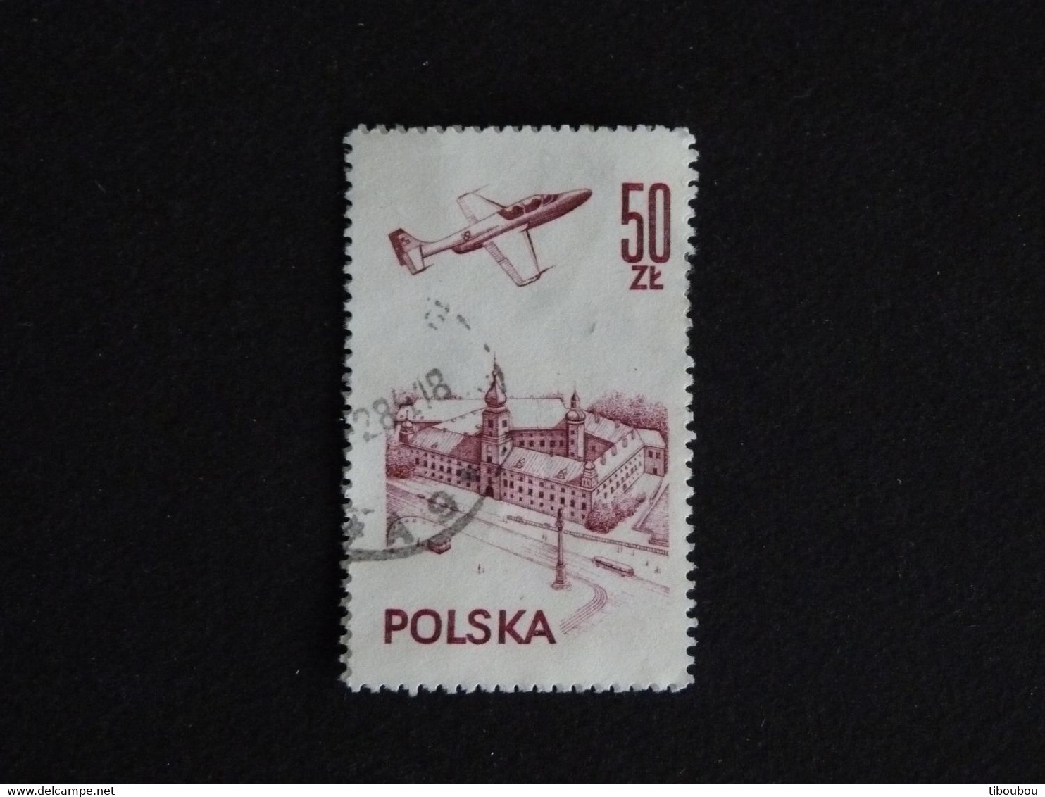 POLOGNE POLSKA POLEN POLAND YT PA 58 OBLITERE - AVION TS-11 ISKRA ET CHATEAU DE VARSOVIE - Used Stamps