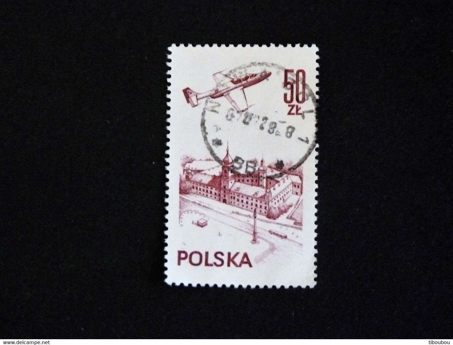 POLOGNE POLSKA POLEN POLAND YT PA 58 OBLITERE - AVION TS-11 ISKRA ET CHATEAU DE VARSOVIE - Used Stamps