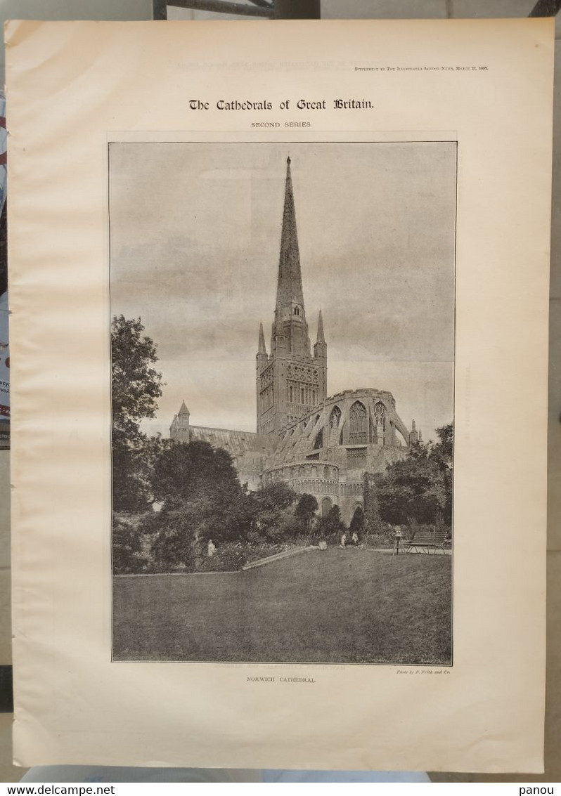 THE ILLUSTRATED LONDON NEWS 2918, MARCH 23,1895. THE QUEEN AT NICE, FRANCE. THE CATHEDRALS OF GREAT BRITAIN 12 Pages - Andere & Zonder Classificatie