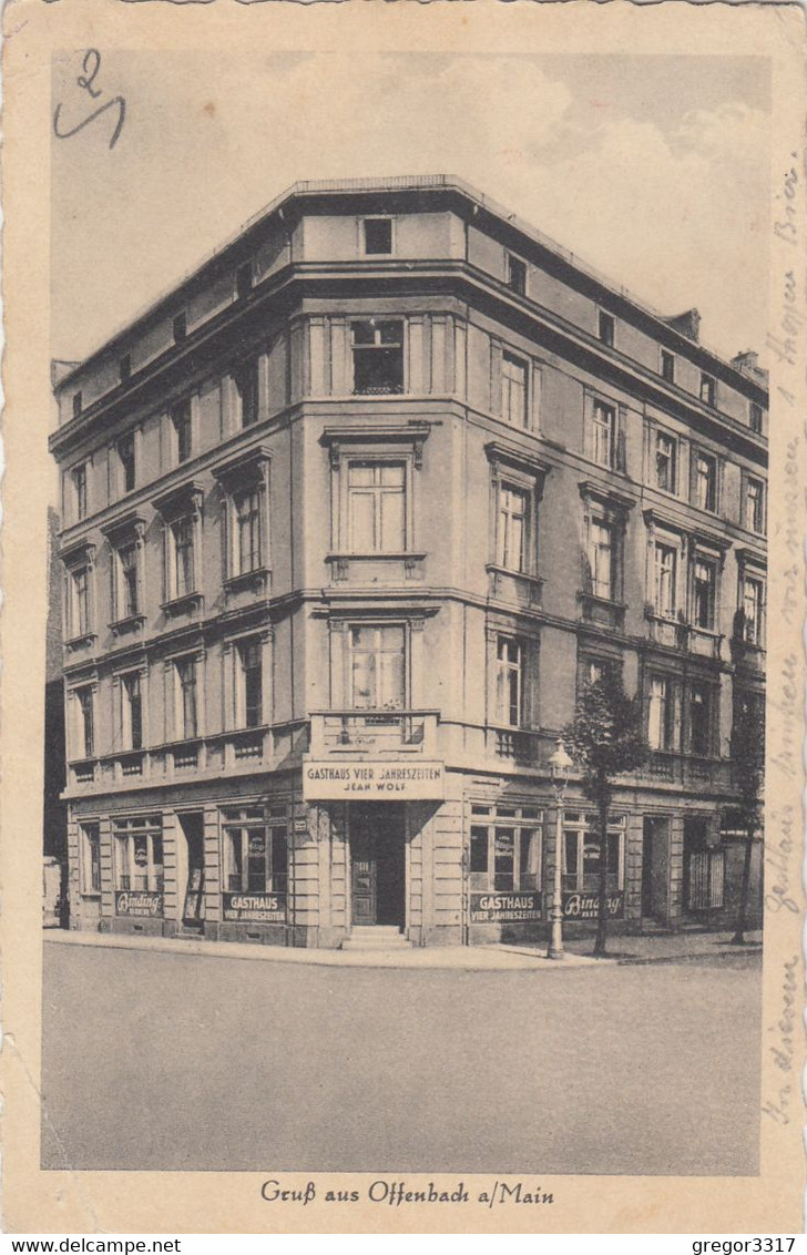 B8924) GRUß Aus OFFENBACH A. Main - Gasthaus VIER JAHRESZEITEN - JEAN WOLF - Sehr Alt ! 1931 - Offenbach