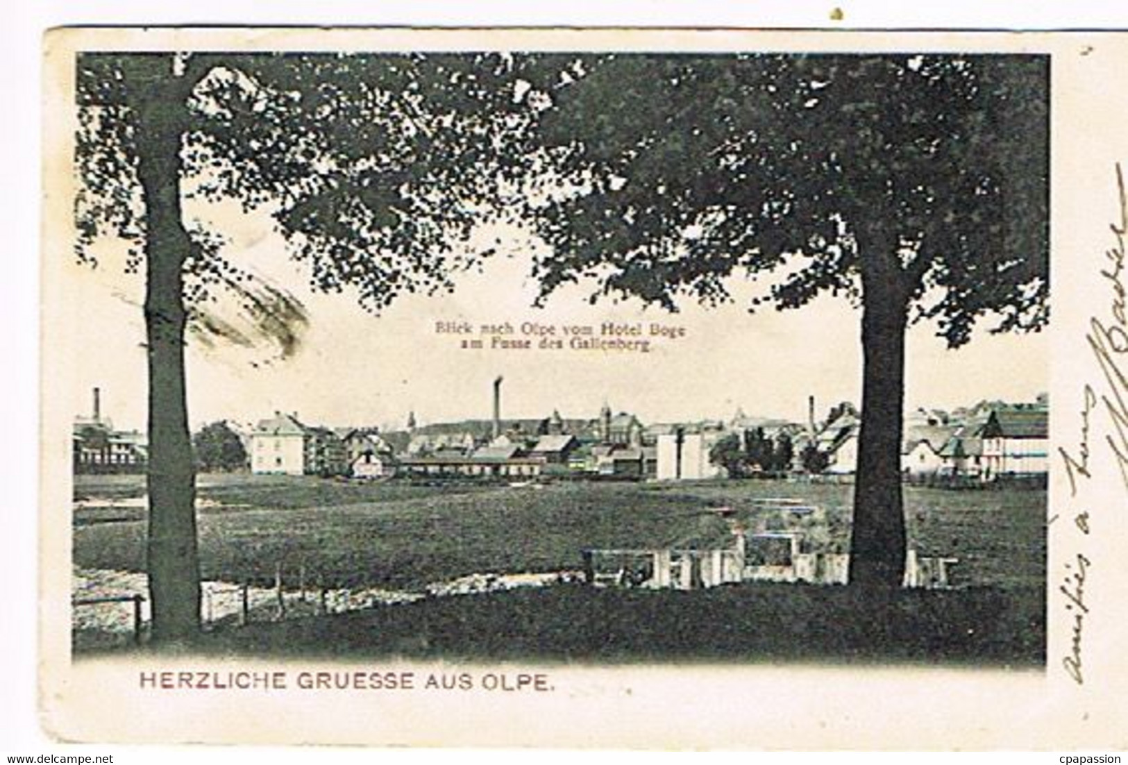 HERZLICHE GRUESSE AUS OLPE - Postkarte Circulée 1906- Dos Non Divisé - - Olpe