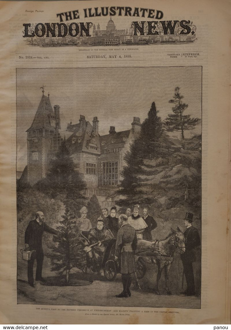 THE ILLUSTRATED LONDON NEWS 2924, MAY 4,1895. QUEEN AND EMPRESS FREDERICK AT FRIEDRICHSHOP. KRONBERG. MONTSERRAT INDIA - Sonstige & Ohne Zuordnung