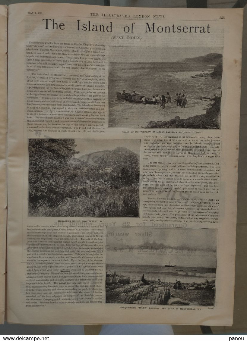 THE ILLUSTRATED LONDON NEWS 2924, MAY 4,1895. QUEEN AND EMPRESS FREDERICK AT FRIEDRICHSHOP. KRONBERG. MONTSERRAT INDIA - Other & Unclassified