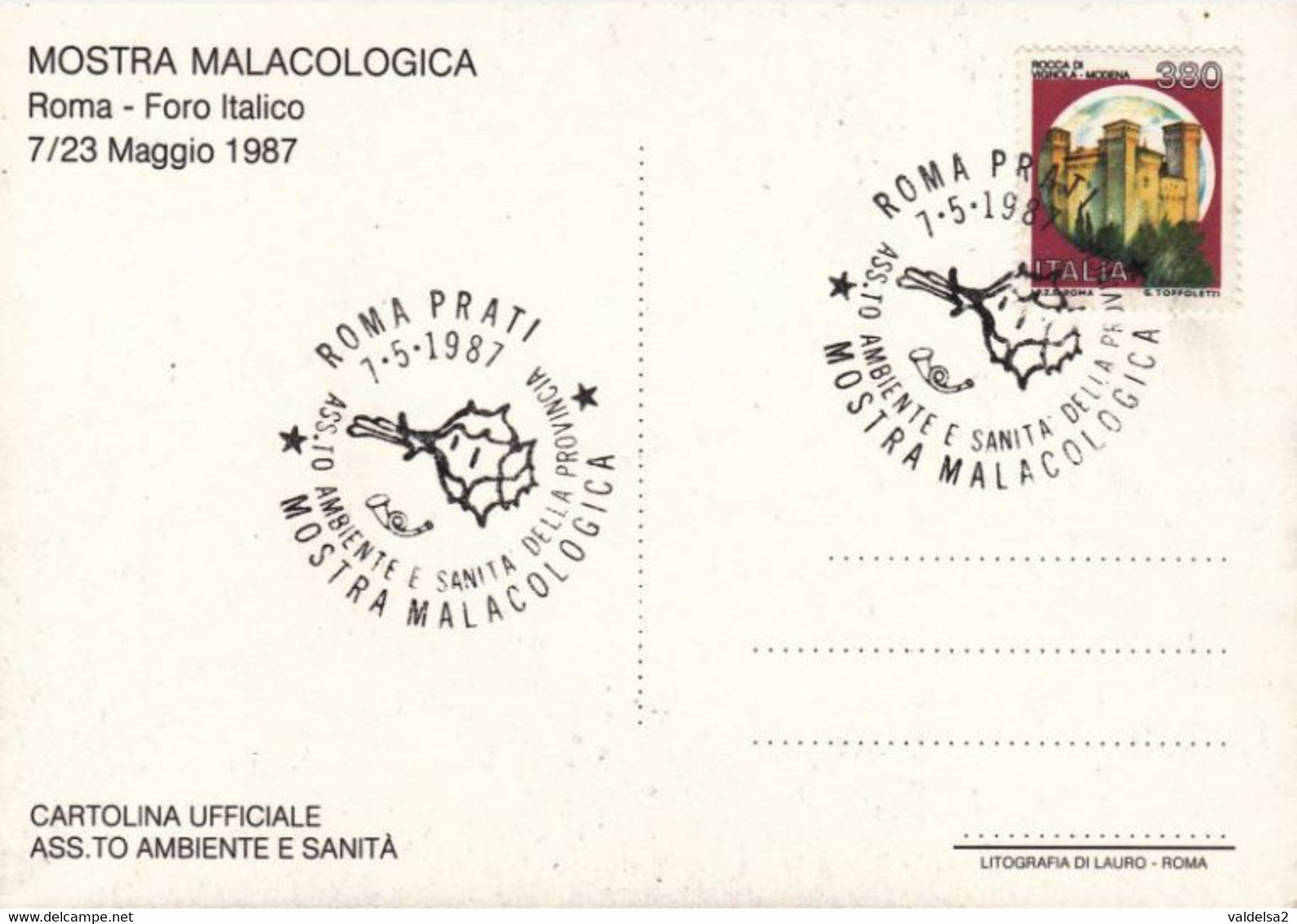 ROMA PRATI - FORO ITALICO - MOSTRA MALACOLOGICA - CONCHIGLIE / CONCHIGLIA / SHELL - 1987 - Mostre, Esposizioni