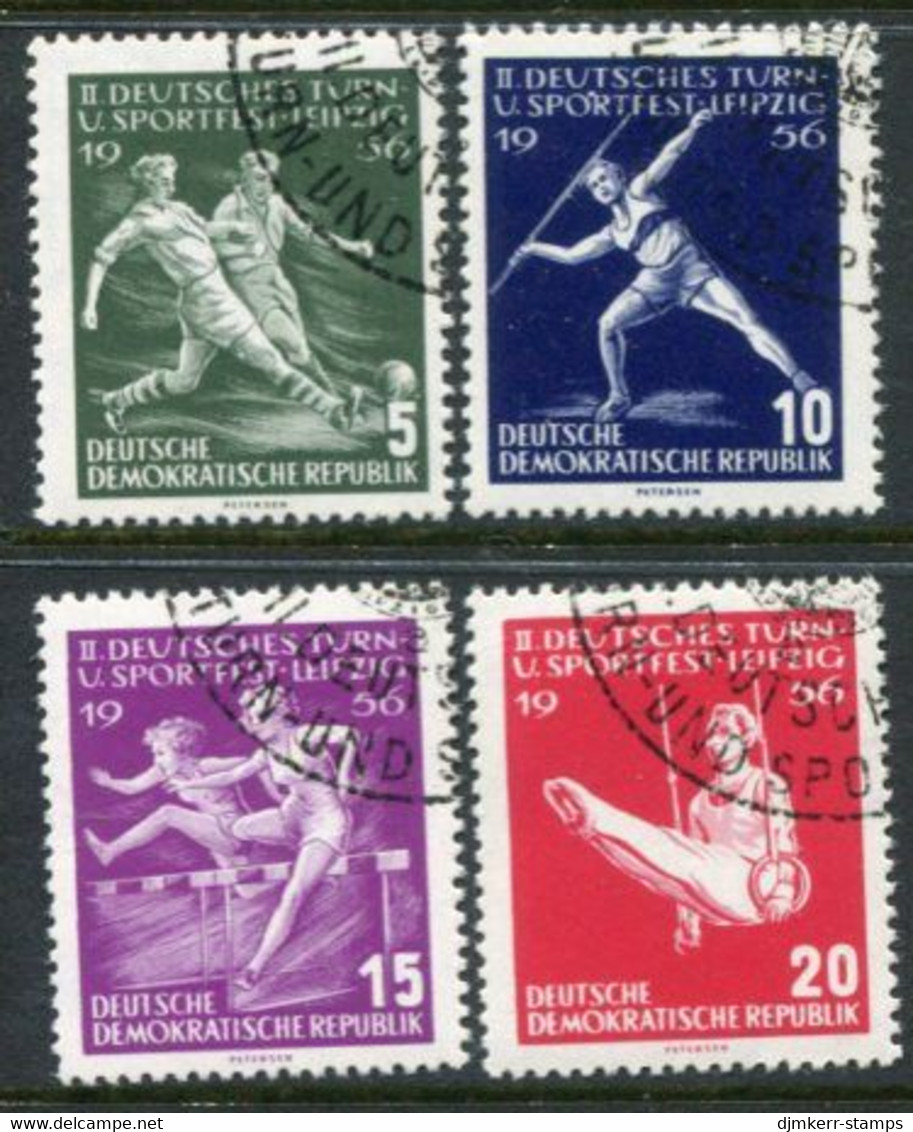 DDR / E. GERMANY 1956 Gymnastics And Sport Festival Used.  Michel  530-33 - Oblitérés