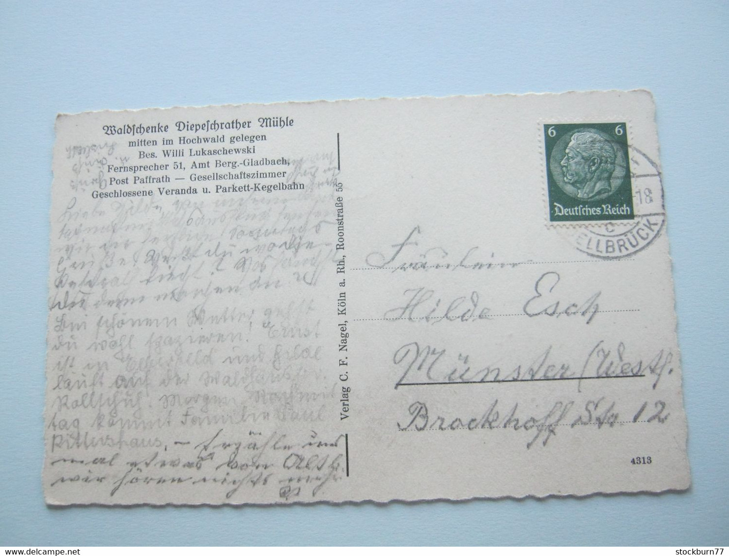 Bergisch Gladbach , Diepeschrather Mühle  ,  Schöne Karte  Um 1937 - Bergisch Gladbach