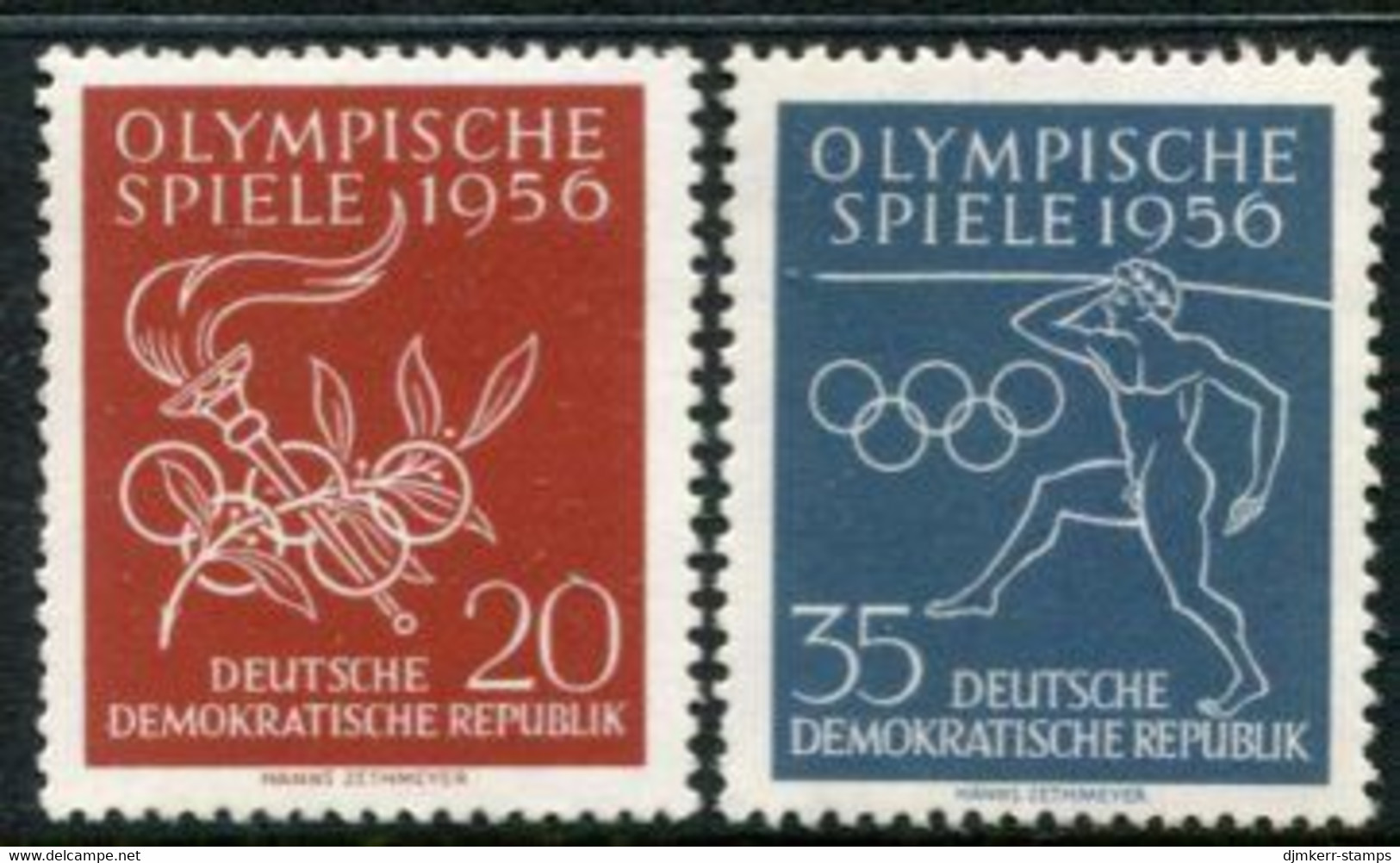 DDR / E. GERMANY 1956 Olympic Games MNH / **.  Michel  539-40 - Unused Stamps