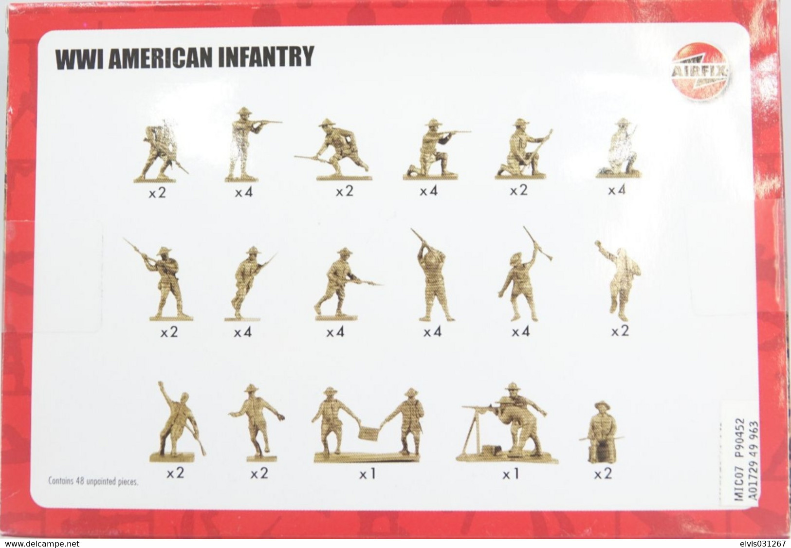 Airfix WWI WW1 AMERICAN INFANTRY SEALED , Scale HO/OO, Vintage, - Figurini & Soldatini