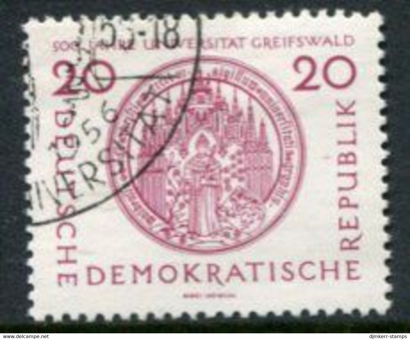 DDR / E. GERMANY 1956 Greifswald University Used.  Michel  543 - Oblitérés
