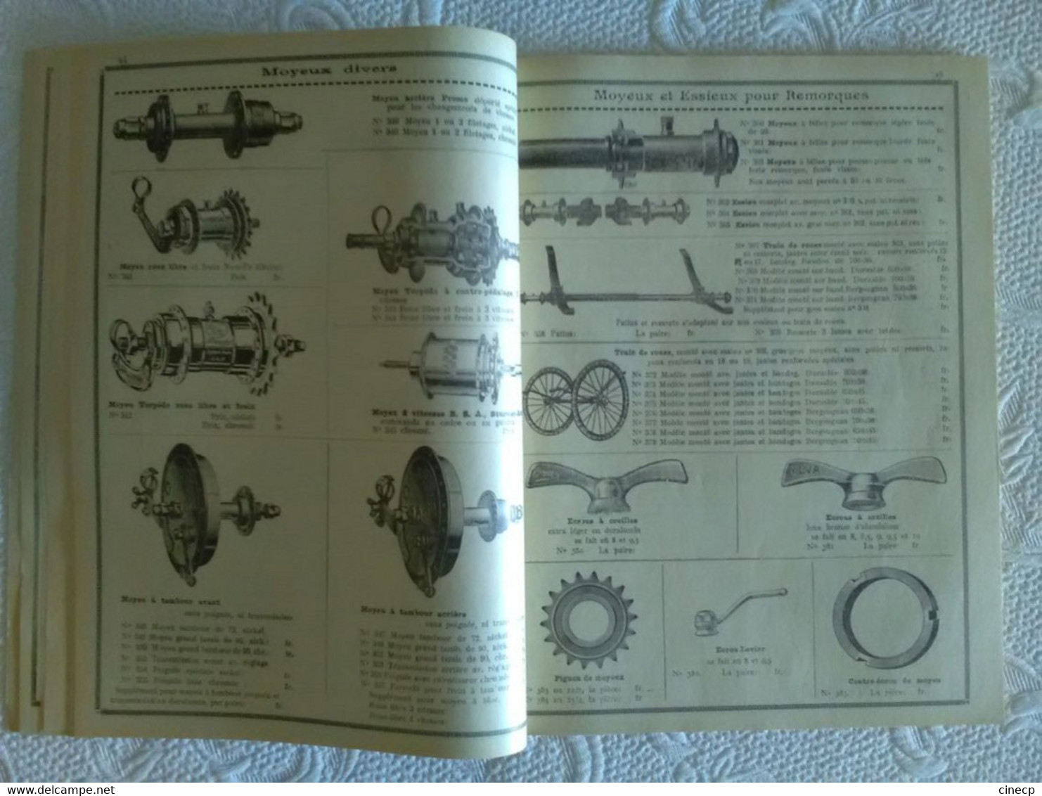 Comptoir Cycliste Vichyssois Prophète Saint Bonnet de Rochefort Allier 1950 Tarif Catalogue Cycle Automobile Vélo 116p