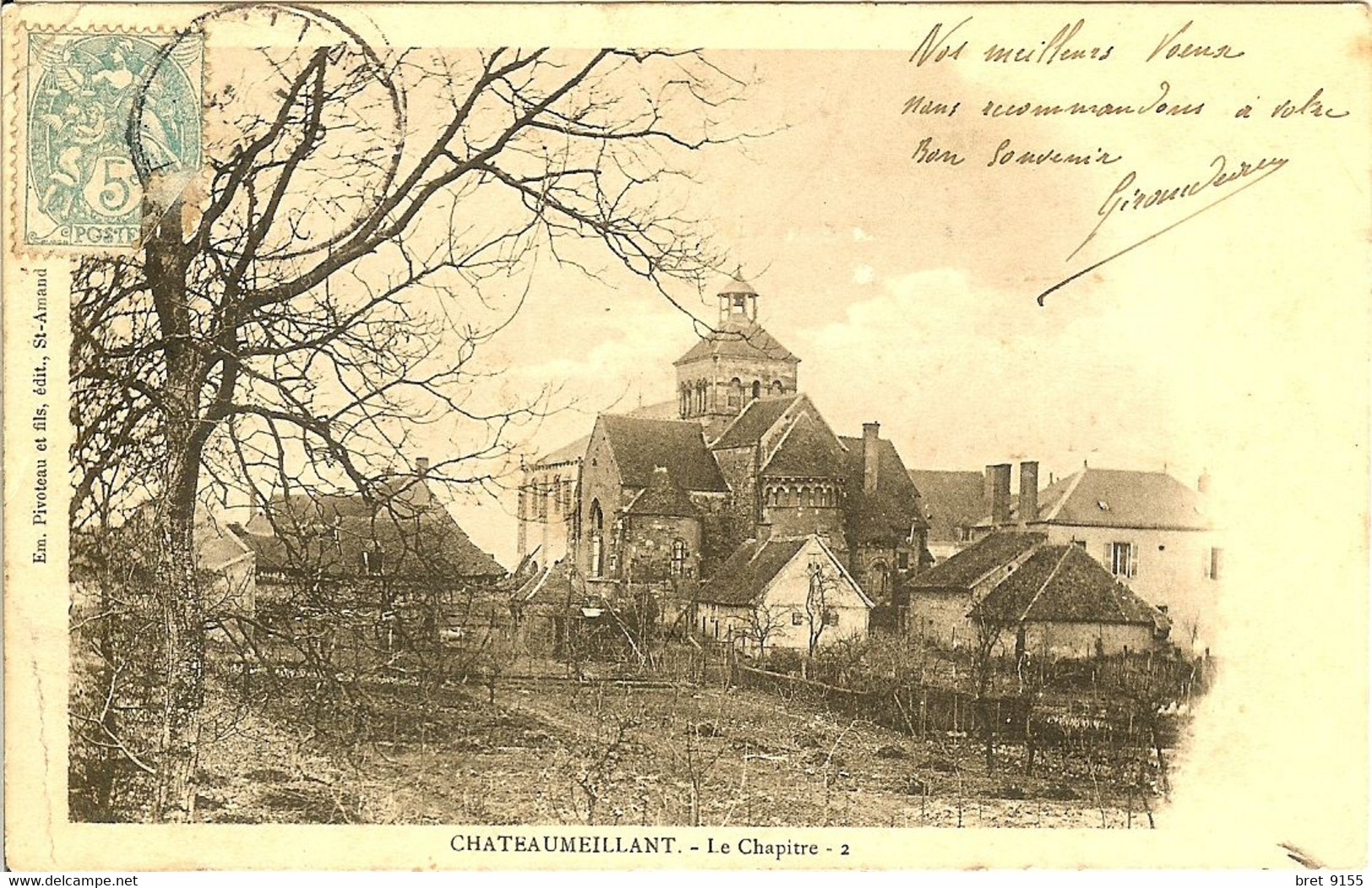 18 CHATEAUMEILLANT LE CHAPITRE  EN 1905 PRISE DE VUE DIFFERENTE - Châteaumeillant