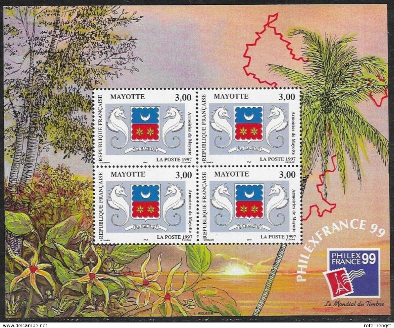 Mayotte Mnh ** 10 Euros 1999 - Blocs-feuillets