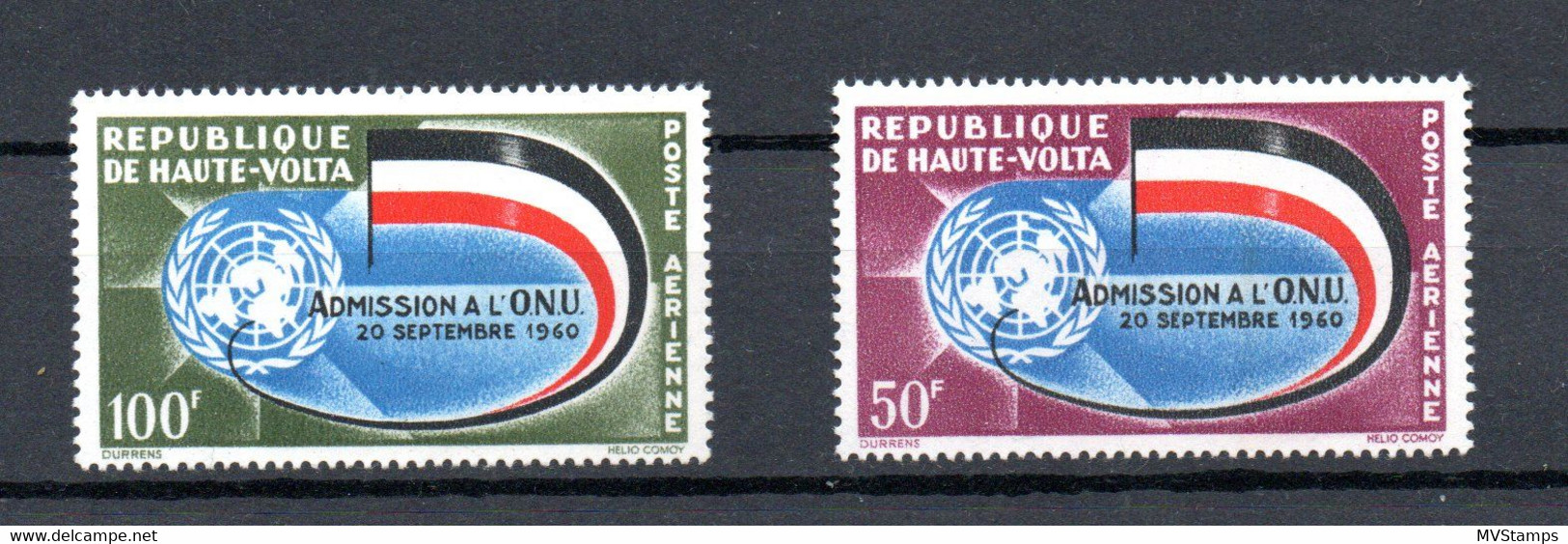 Haute-Volta 1962 Set UNO/Flags Stamps (Michel 112/13) Nice MNH - Haute-Volta (1958-1984)