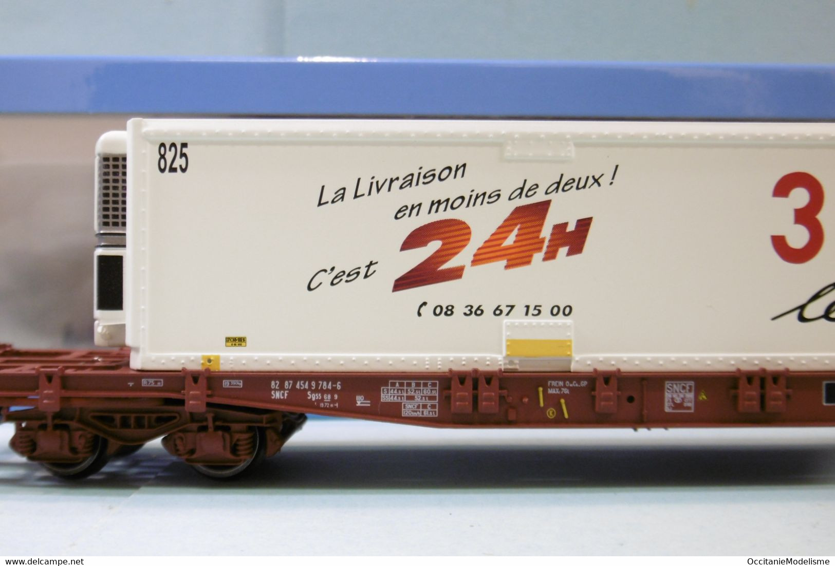 Jouef - Wagon PORTE CONTENEUR 3 SUISSES Sgss SNCF Ep. V Réf. HJ6213 Neuf NBO HO 1/87 - Goods Waggons (wagons)