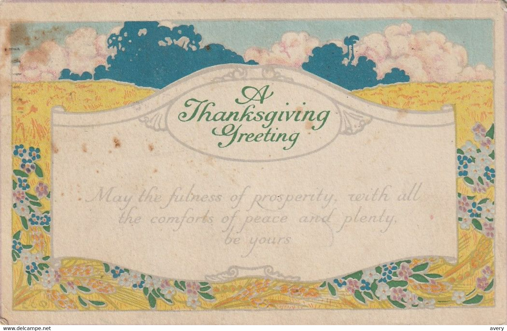 A Thanksgiving Greeting - Thanksgiving