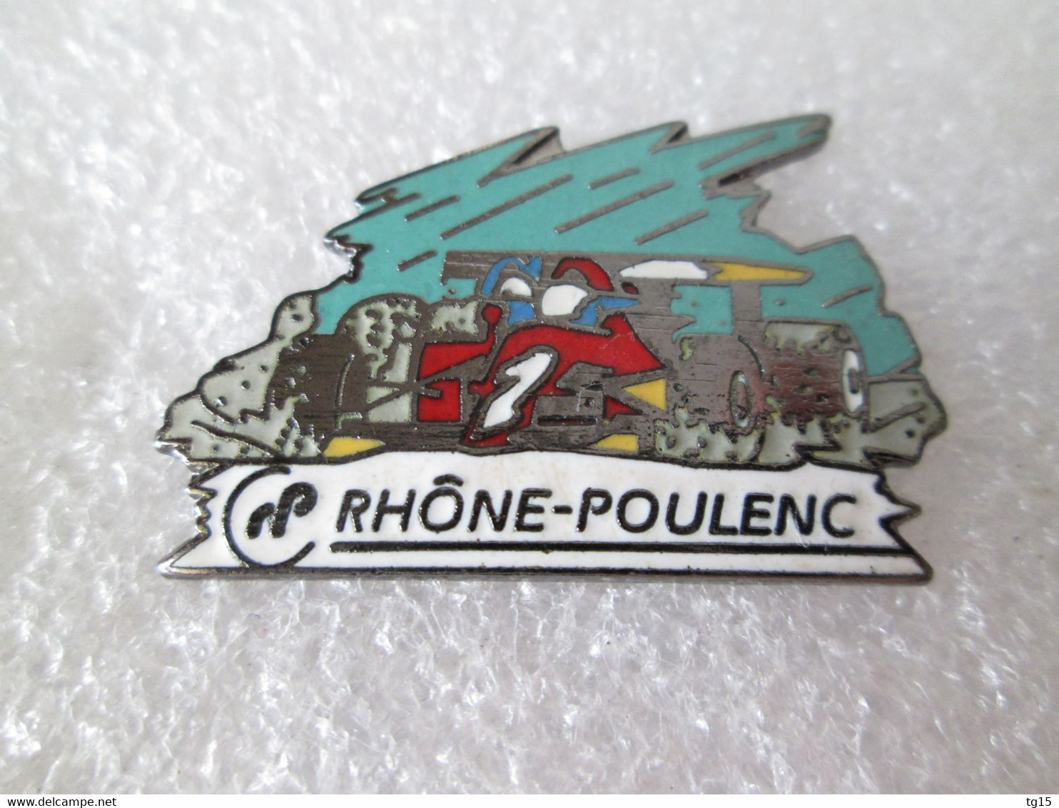 PIN'S    MONOPLACE  RHONE POULENC  Email Grand Feu  DEMONS ET MERVEILLES - F1