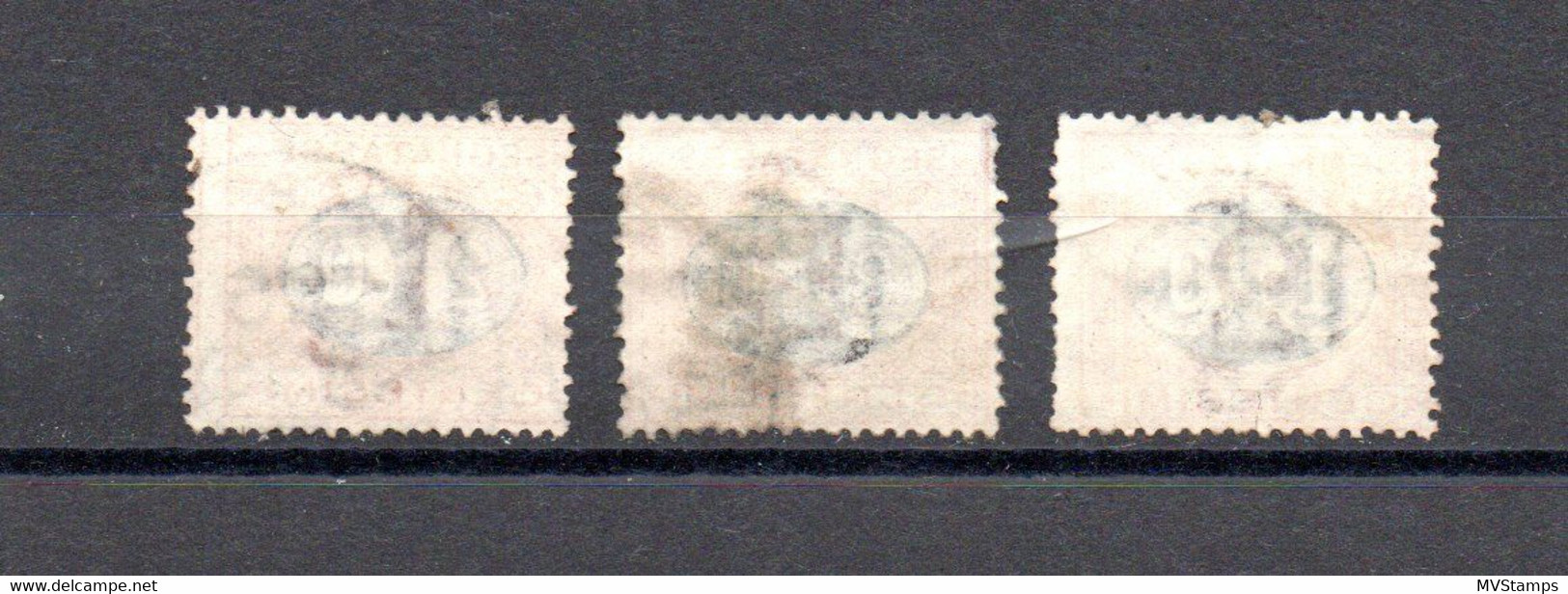 Italy 1890 Old Set Tax/postage Due Stamps (Michel P 15/17) Used - Taxe